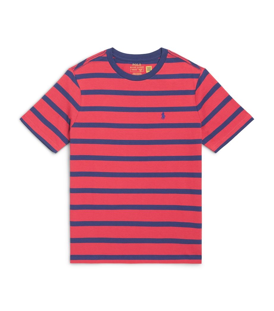 Ralph Lauren Kids Cotton Stripe Polo Pony T-Shirt (6-14 Years) Image 1