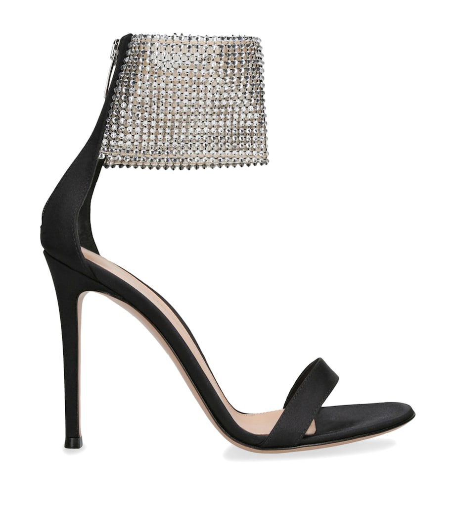 Gianvito Rossi Embellished Adore Heeled Sandals 105 Black Image 1