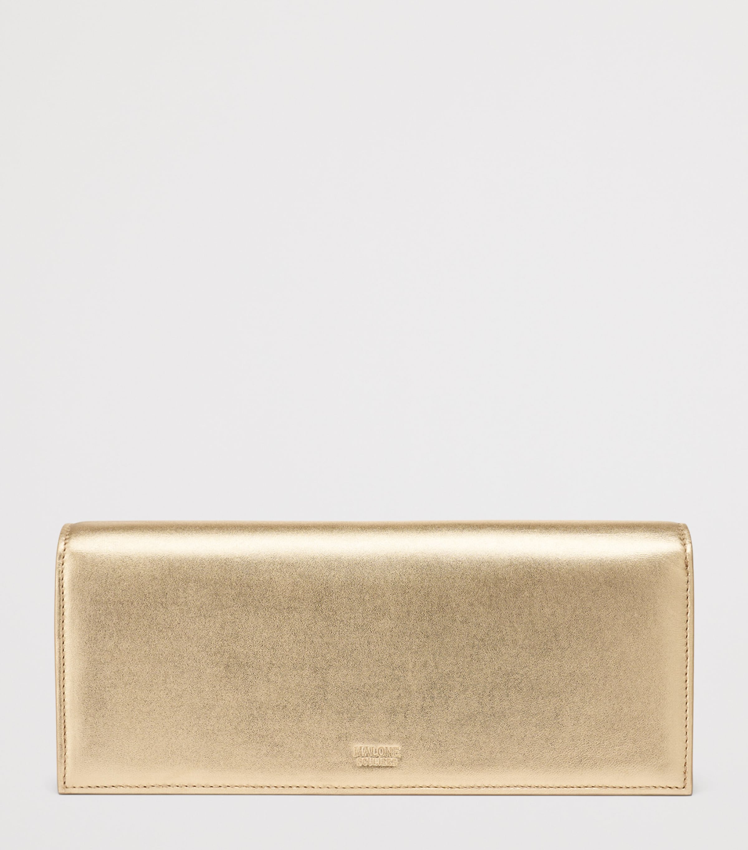 Malone Souliers Metallic Leather Vivien Clutch Bag Antique Gold Image 5