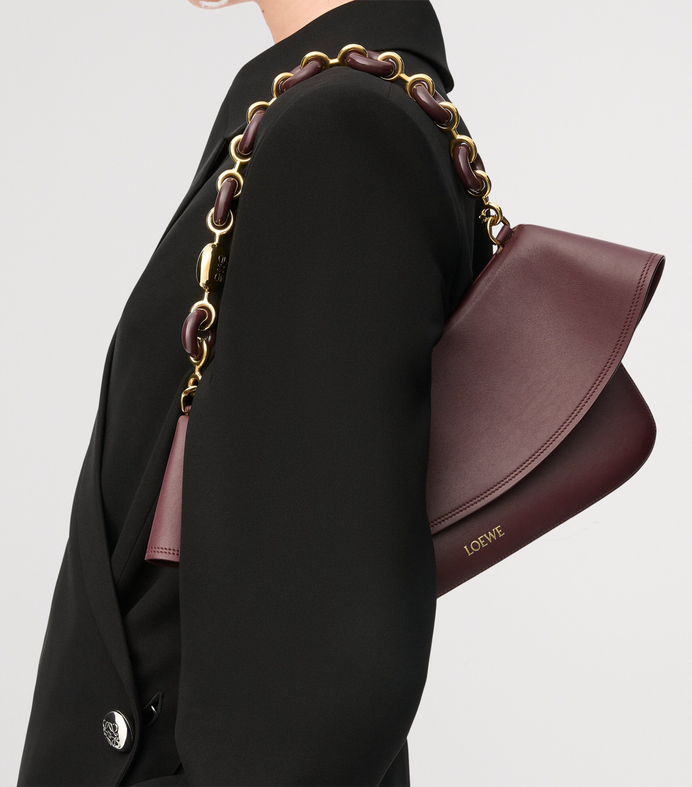 LOEWE Medium Leather Ola Shoulder Bag | Harrods US