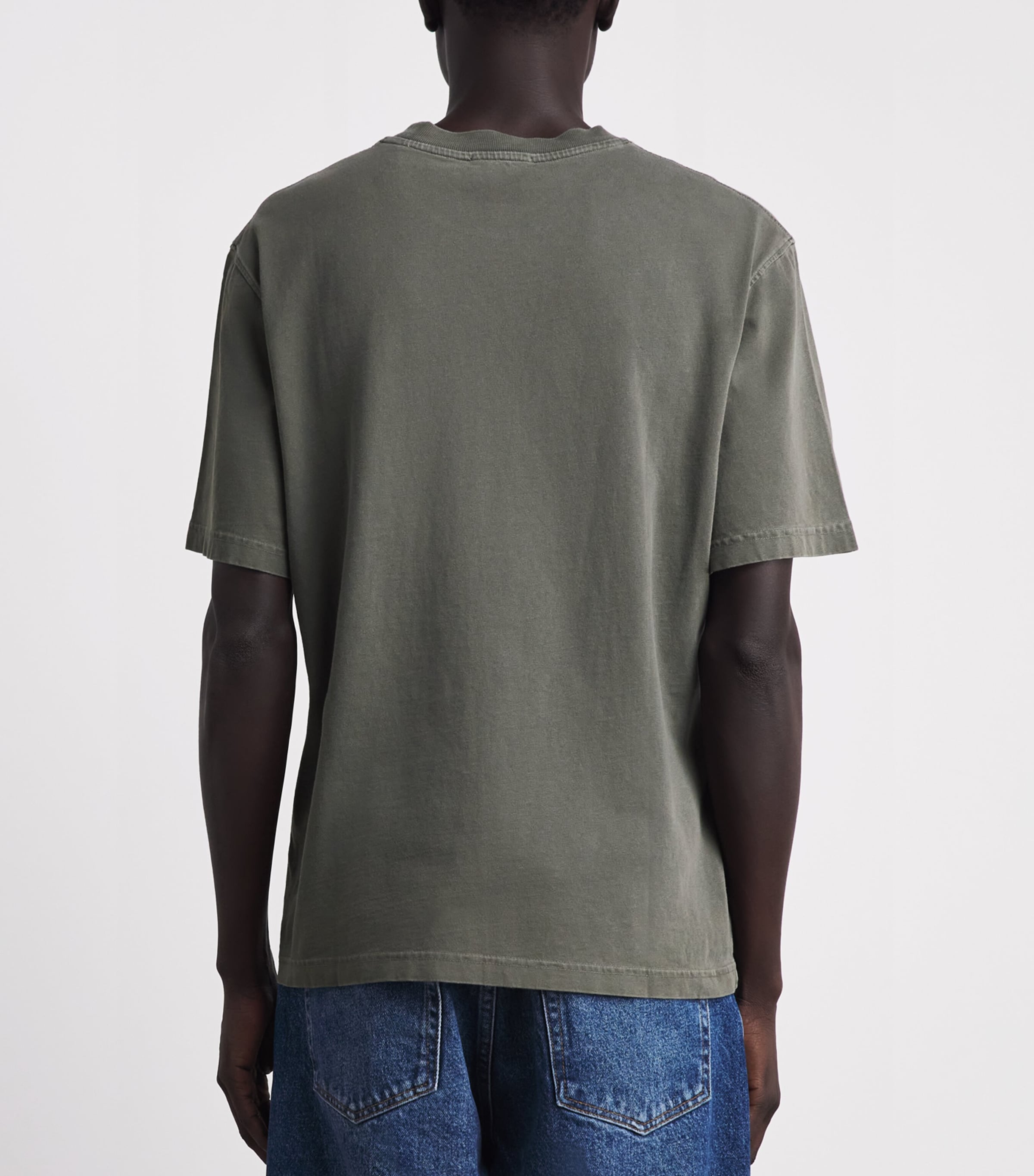 AGOLDE Mens Cotton Asha T-Shirt Millstone Image 5