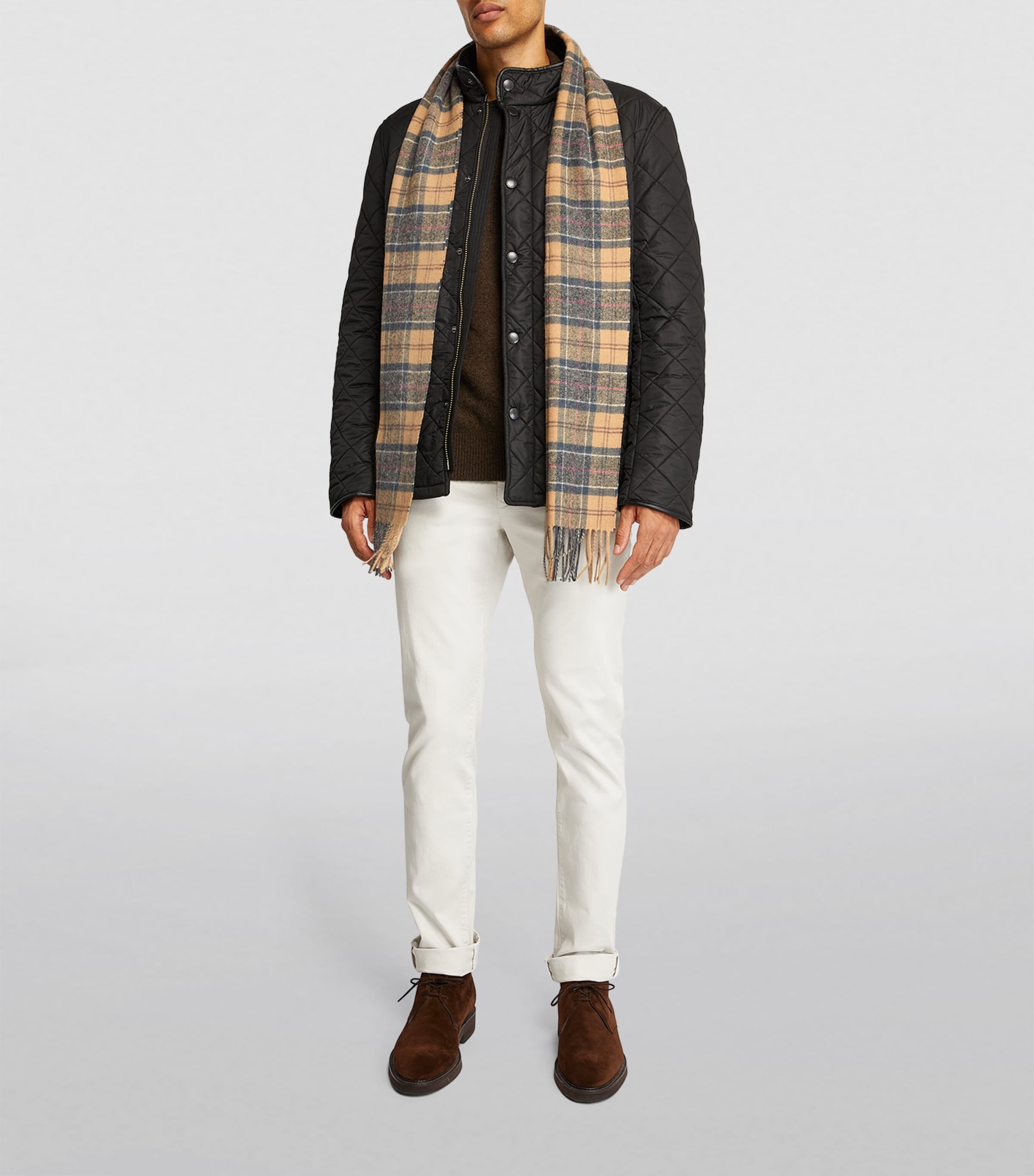 Wool Tartan Scarf MULTI Image 3