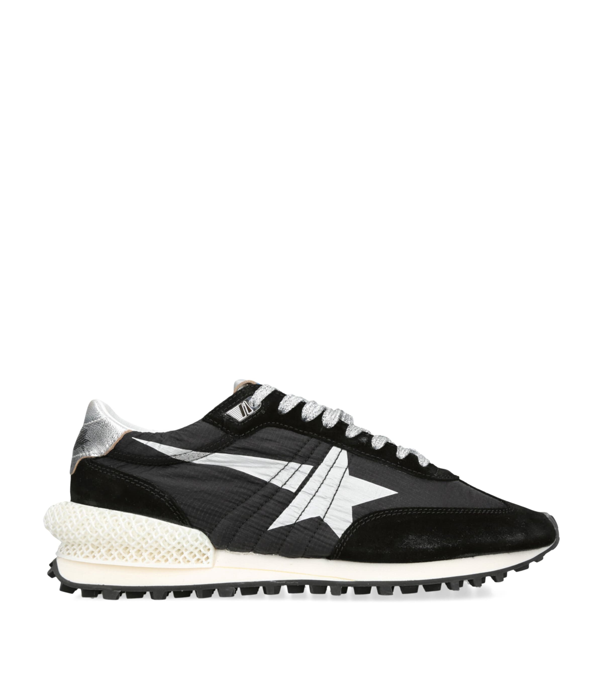 Golden Goose Mens Marathon Runner Sneakers Black/comb Image 1
