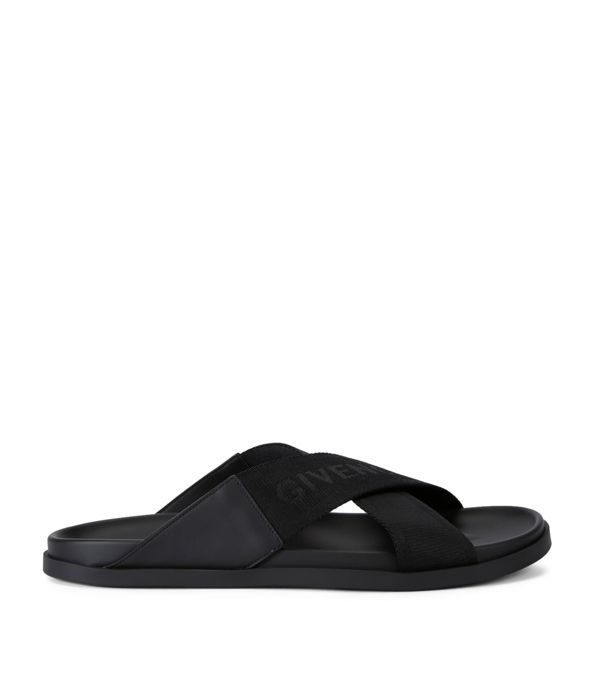 Shop Givenchy Leather G Plage Slides In Black