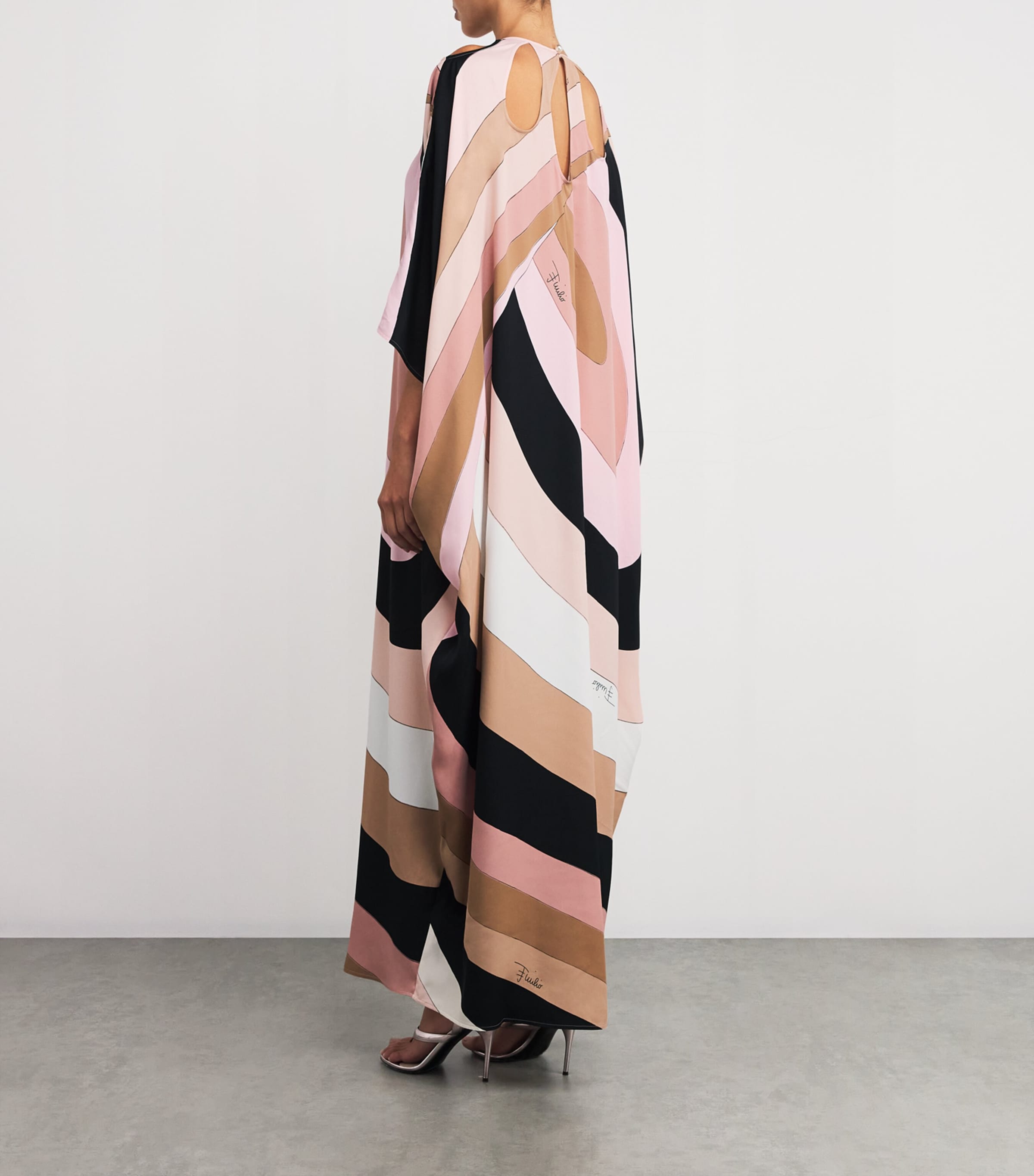 Iride Print Maxi Kaftan 048 NUDE Image 3
