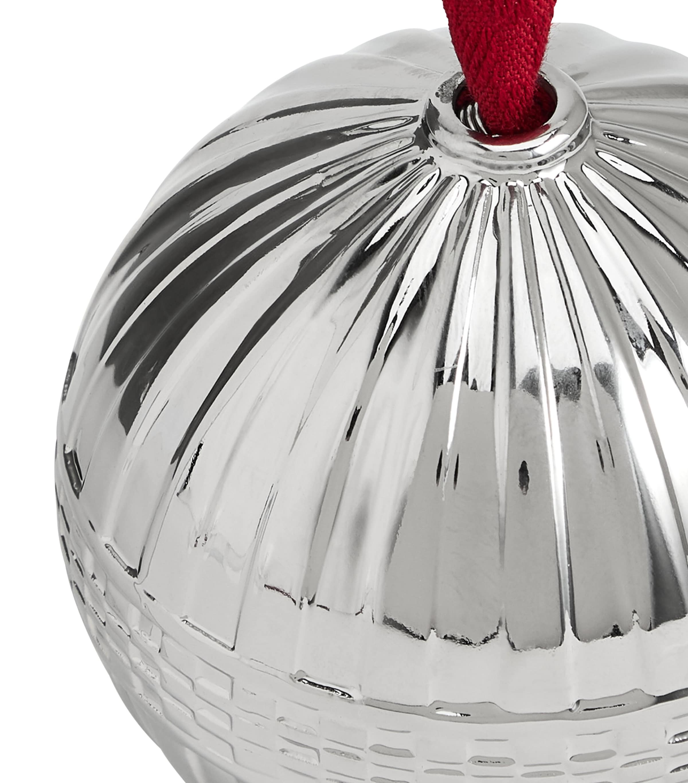 Festive Fluted Bauble SILVER Image 3