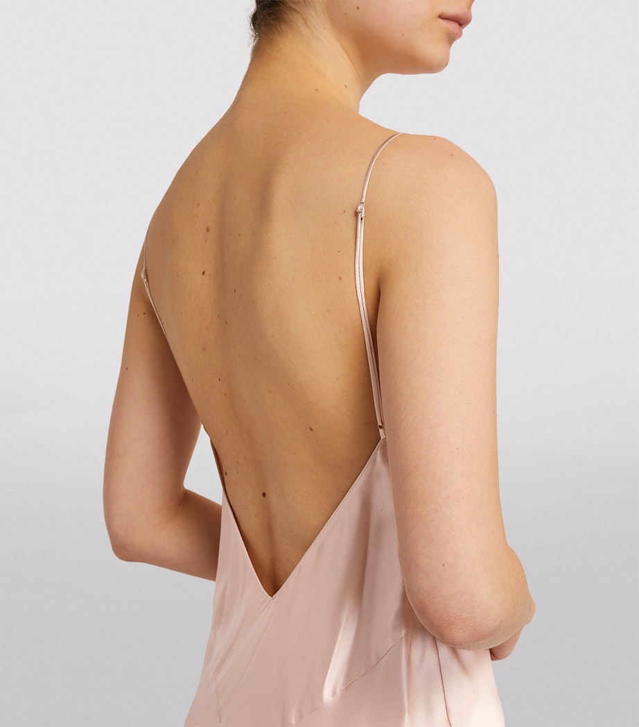 Silk Issa Slip Dress OYSTER Image 7
