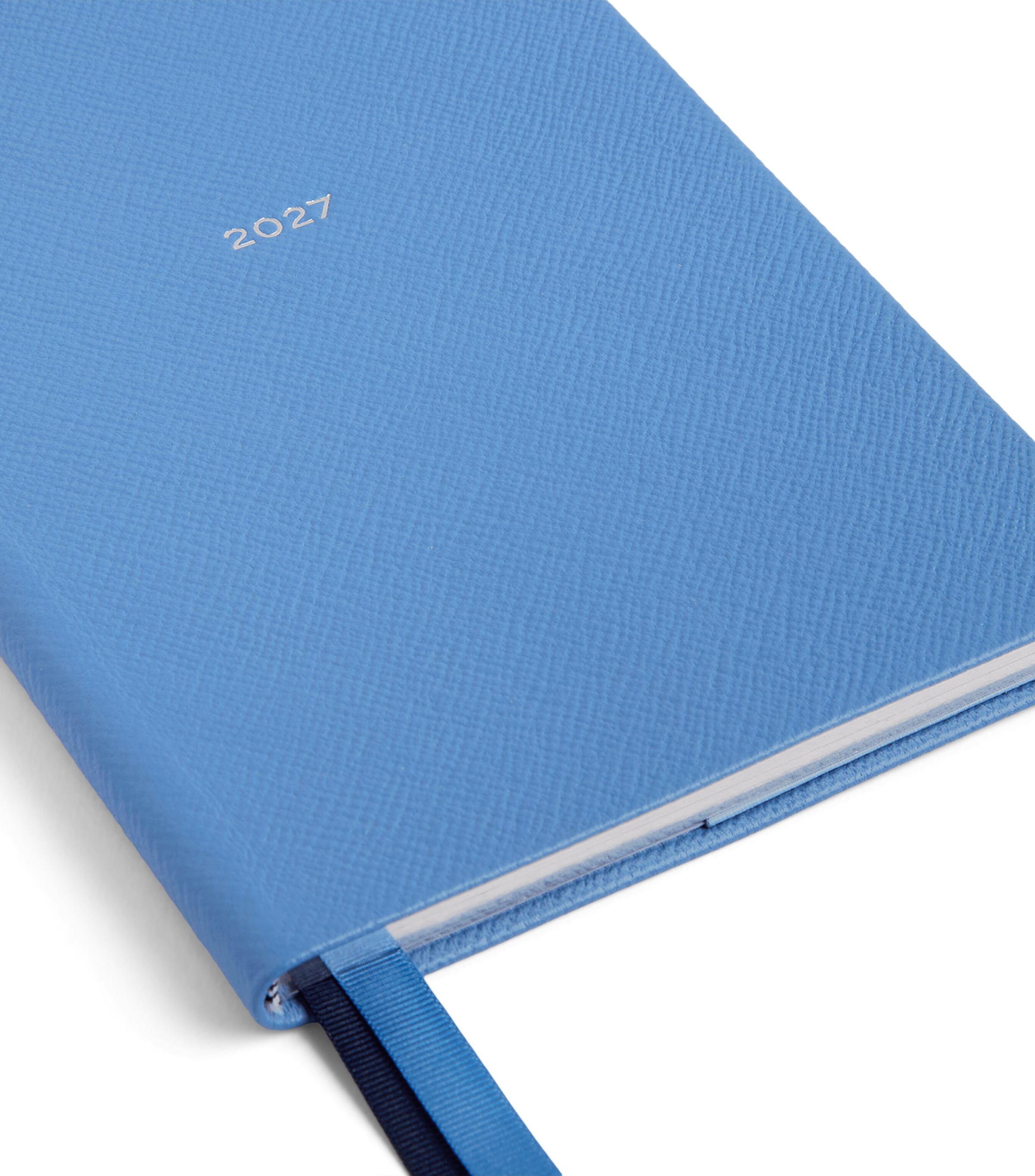 Smythson Leather Soho Weekly Diary 2027 Nile Blue Image 5