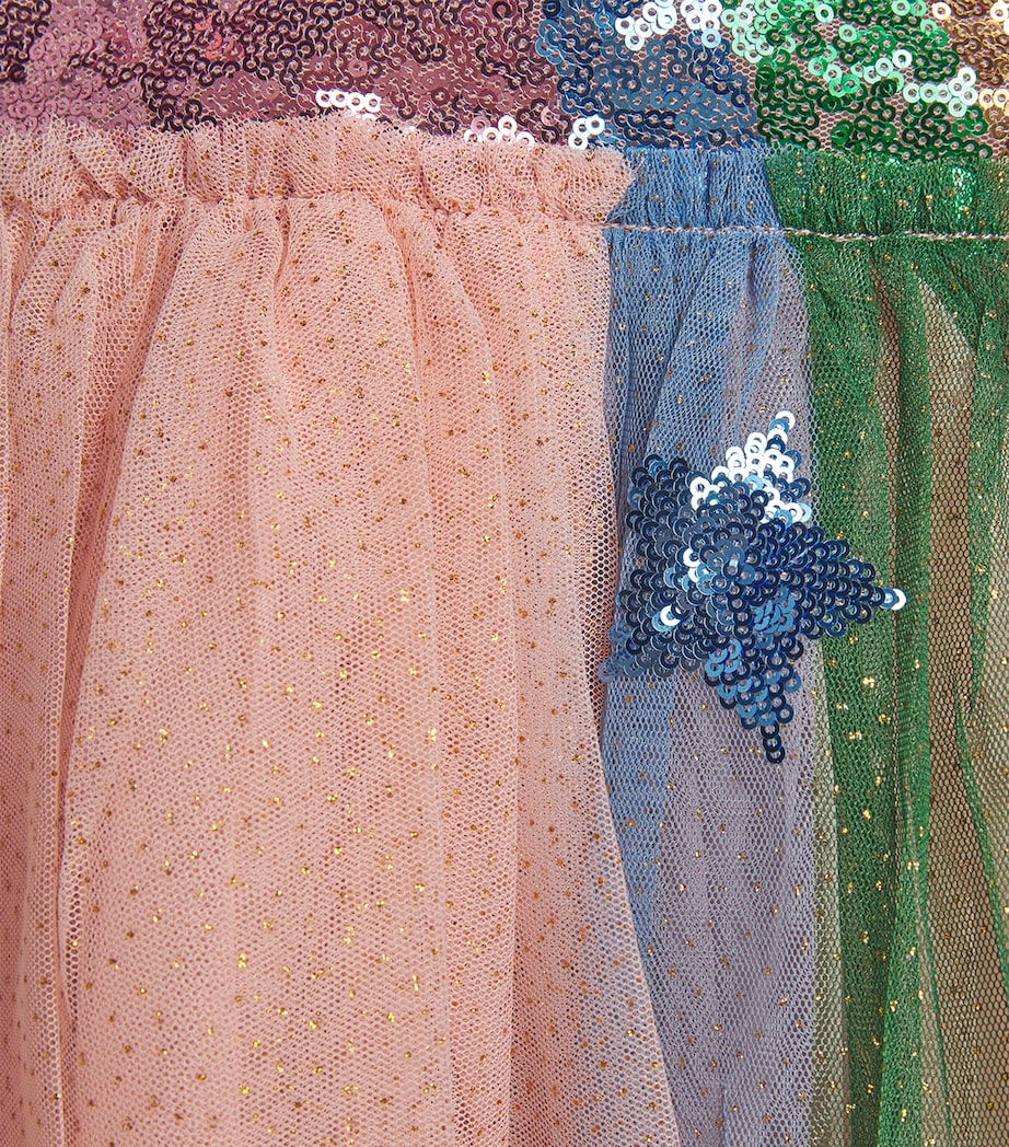 Sequinned Odette Rainbow Dress (5-10 Years) EVENING SAND Image 3