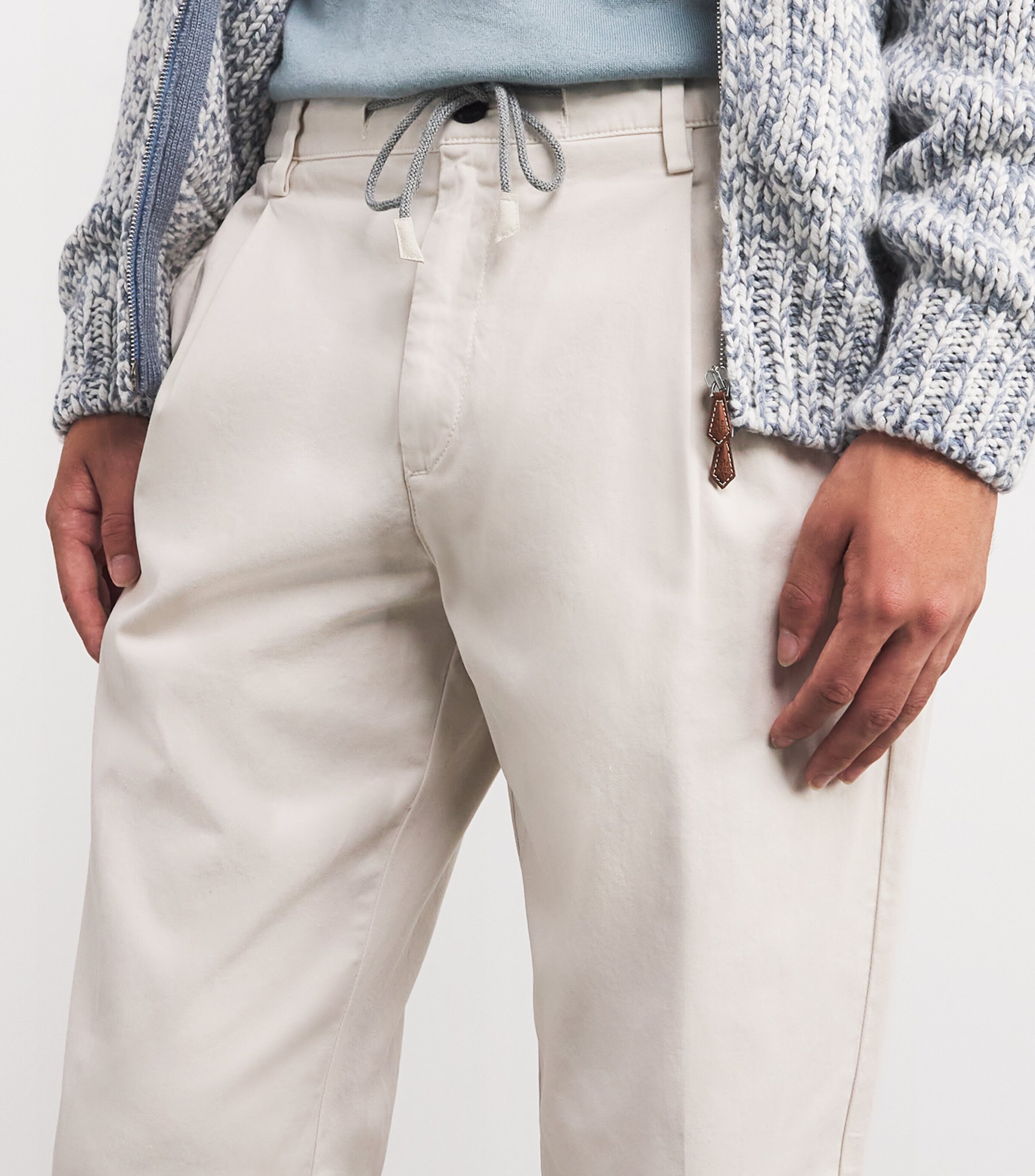 Stretch-Cotton Garment-Dye Trousers SABBIA Image 6
