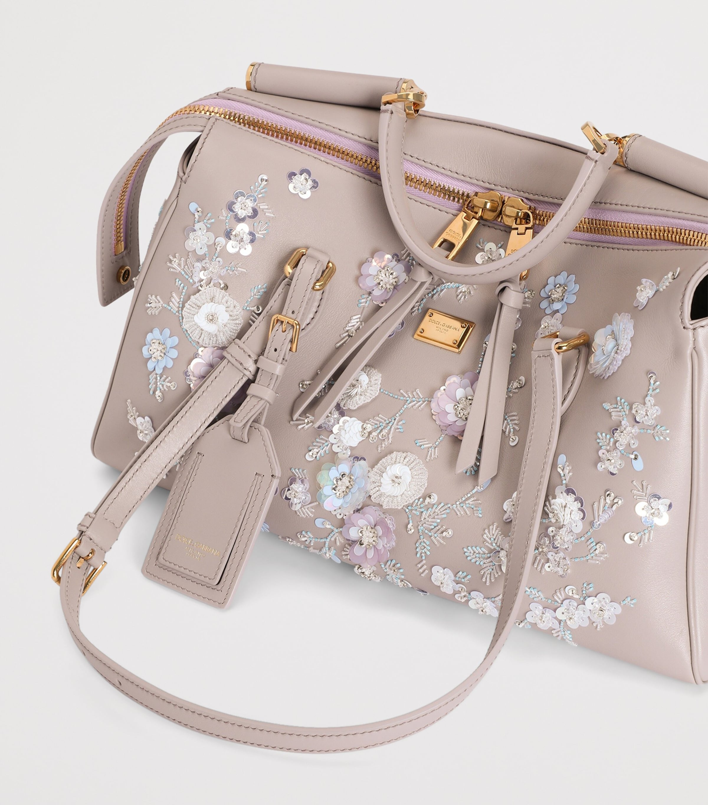 Dolce&Gabbana Multi Medium Calfskin Embellished Vittoria Top