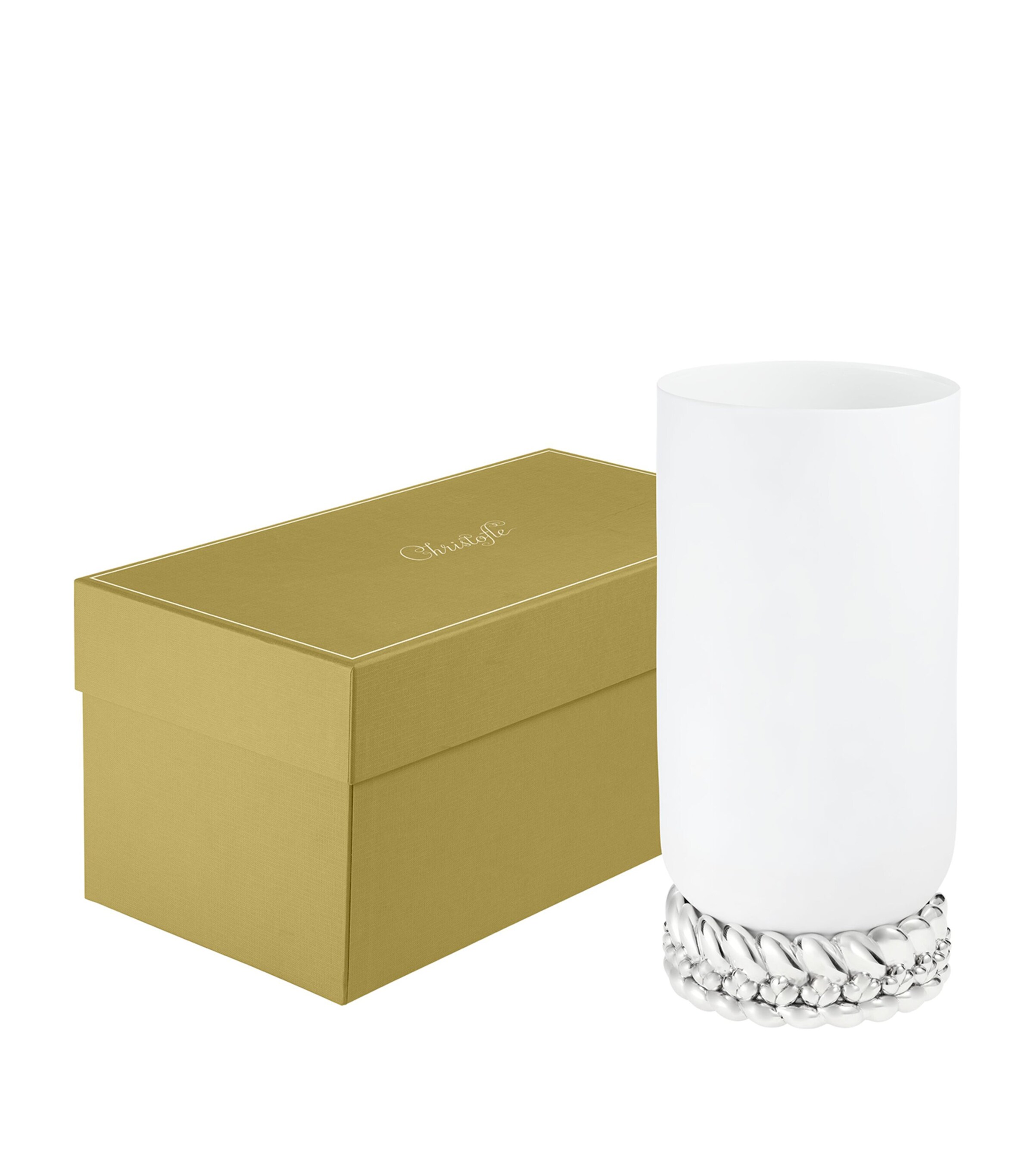 Porcelain Babylone Vase (31cm) WHITE Image 4