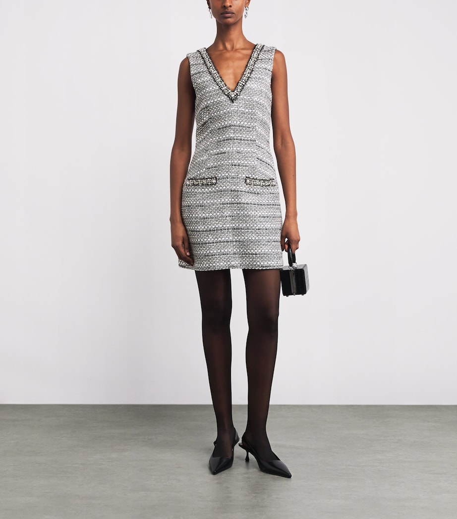 Tweed Odele Mini Dress SILVER Image 2
