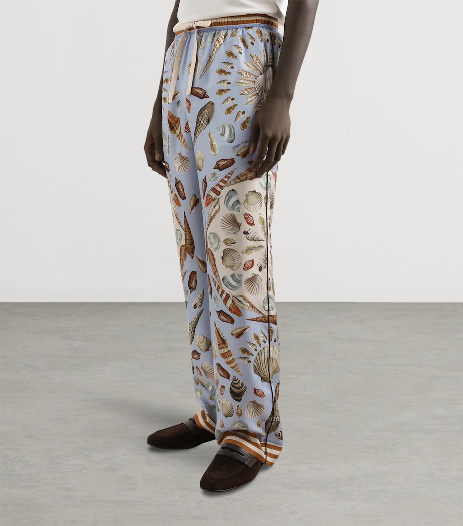 Silk Shell Print Trousers HC5PK-CONCHIGLI Image 5