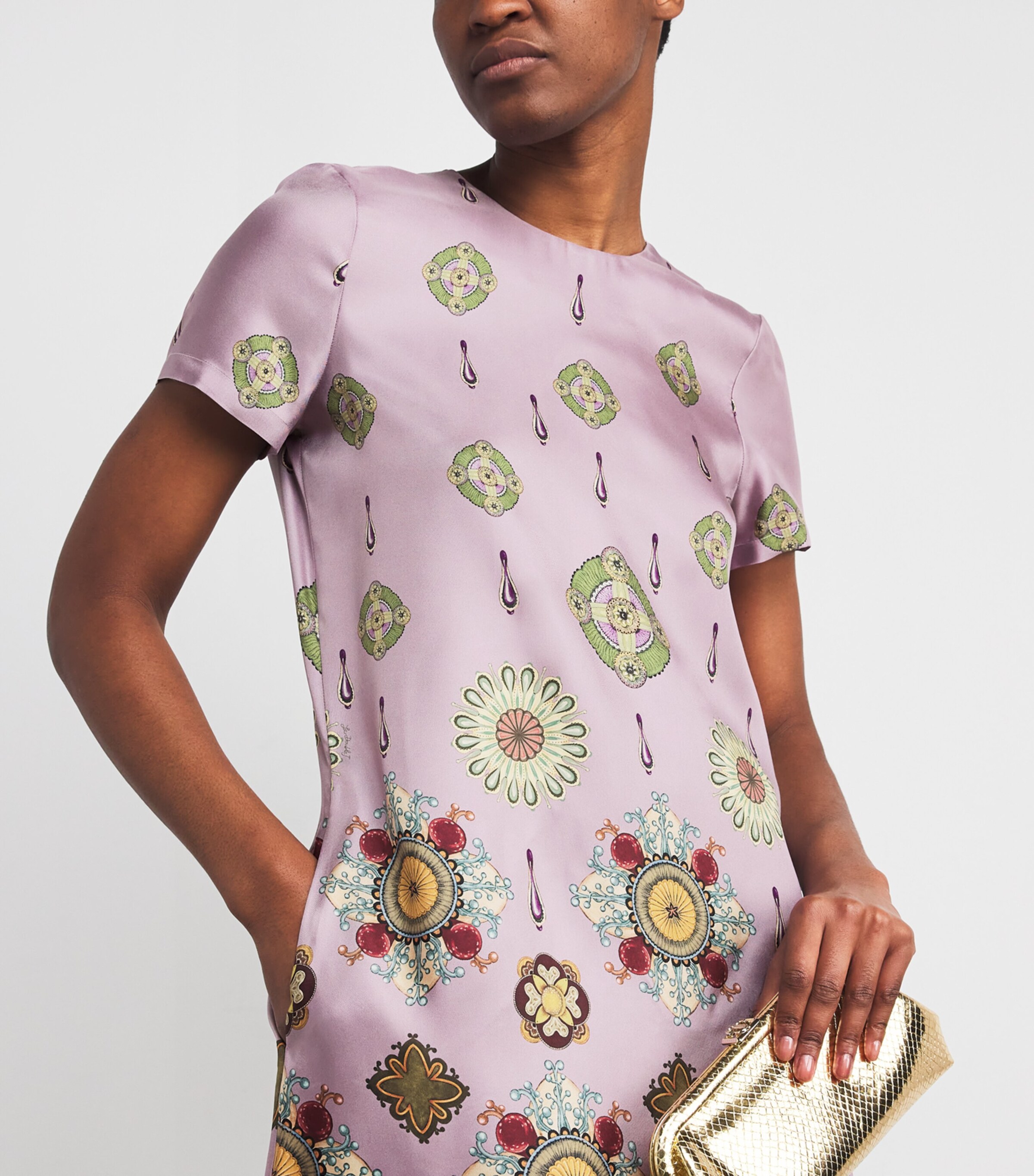 La Doublej Womens Silk Twill Swing Maxi Dress Image 4
