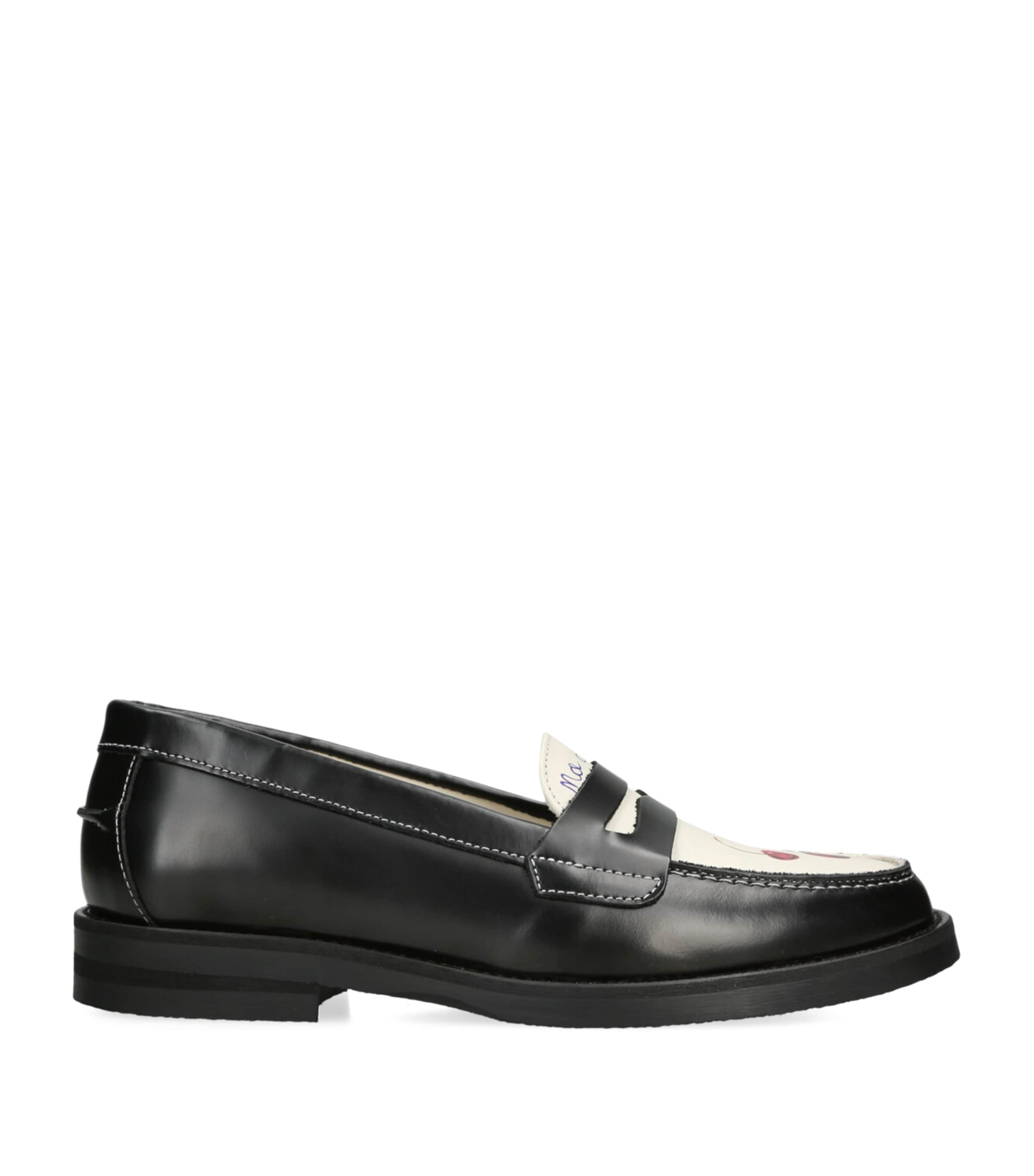 DUKE & DEXTER Leather Cherry Wilde Penny Loafers | Women Shoes | Flats | Loafers