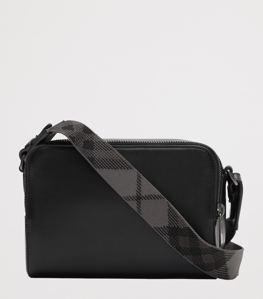 Burberry Leather Check Pop Cross-Body Bag Black/iron Image 5