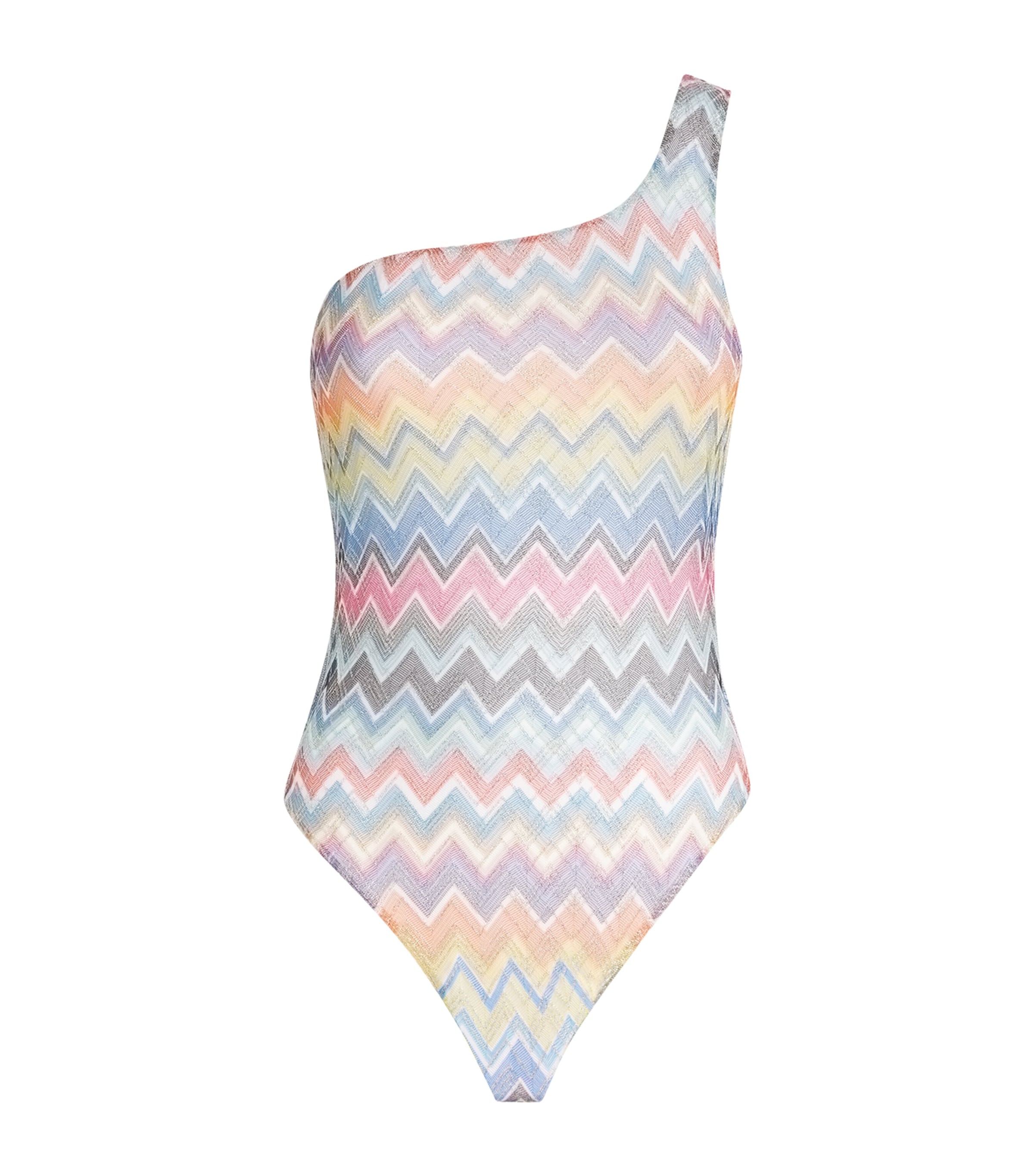 Shop Missoni One-shoulder Zigzag Swimsuit