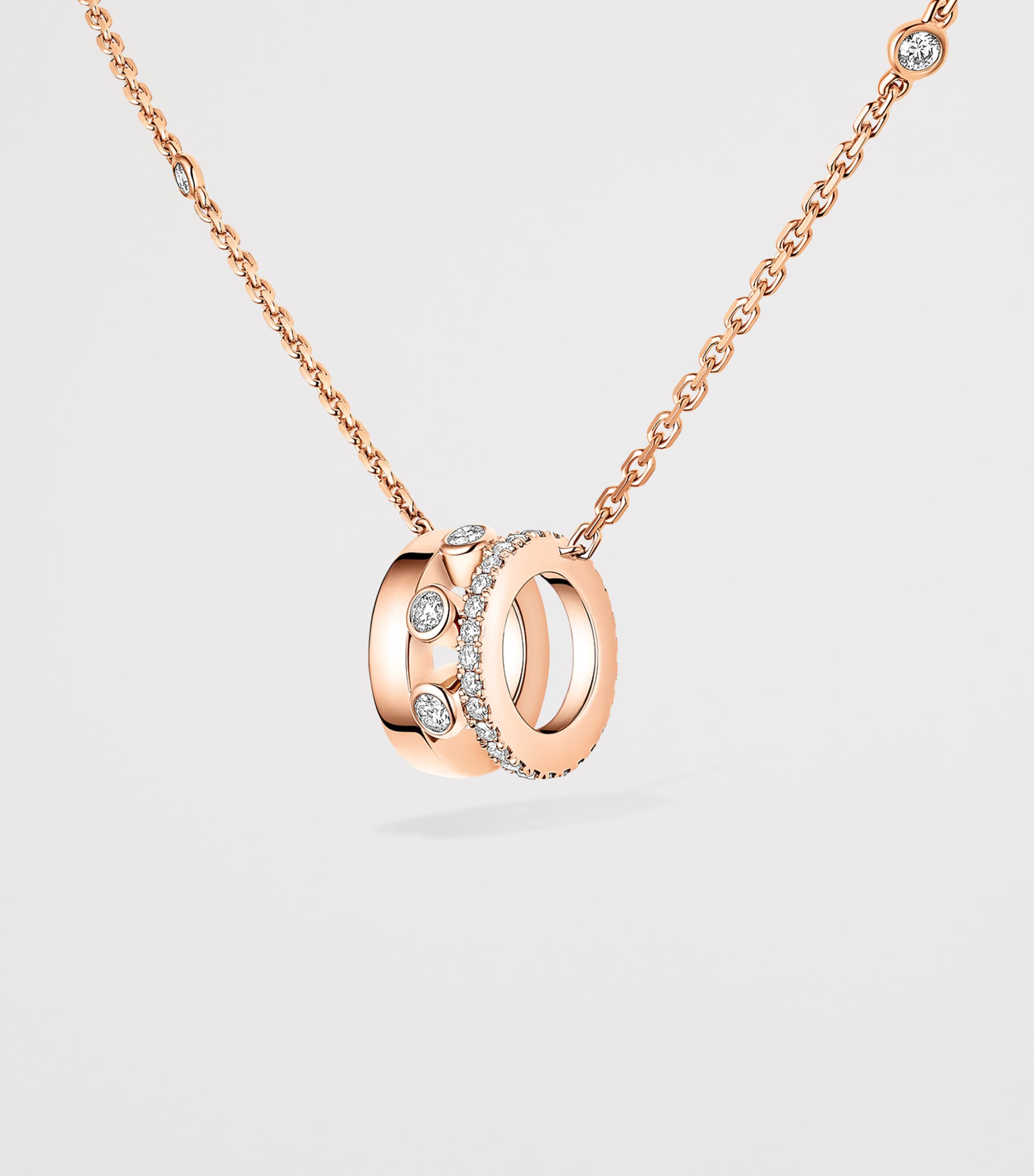 Messika Move Romane Pink Gold and Diamond Necklace (0.31ct) Pink Gold Image 3