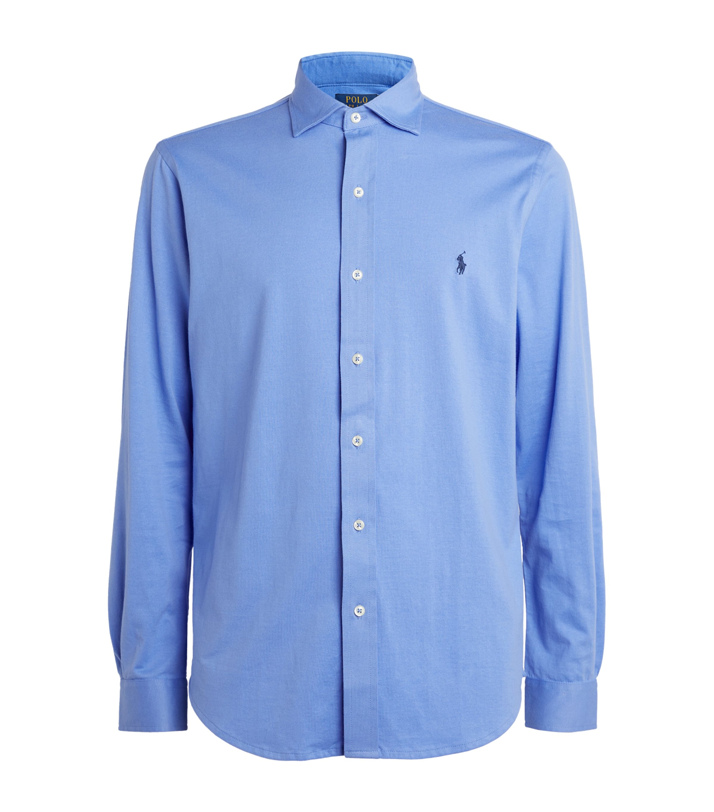 Shop Polo Ralph Lauren Cotton-jersey Shirt In Blue