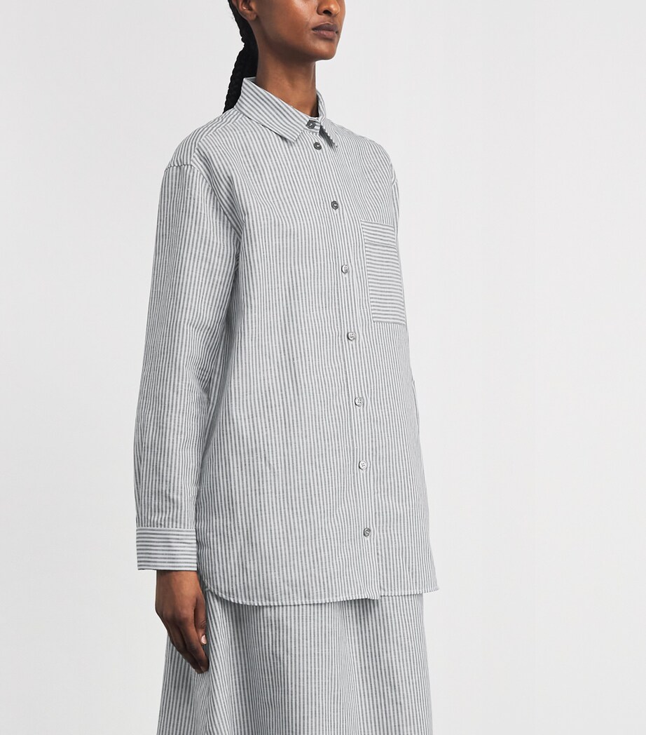 MM Womens Striped Shirt Sky Blue Image 4