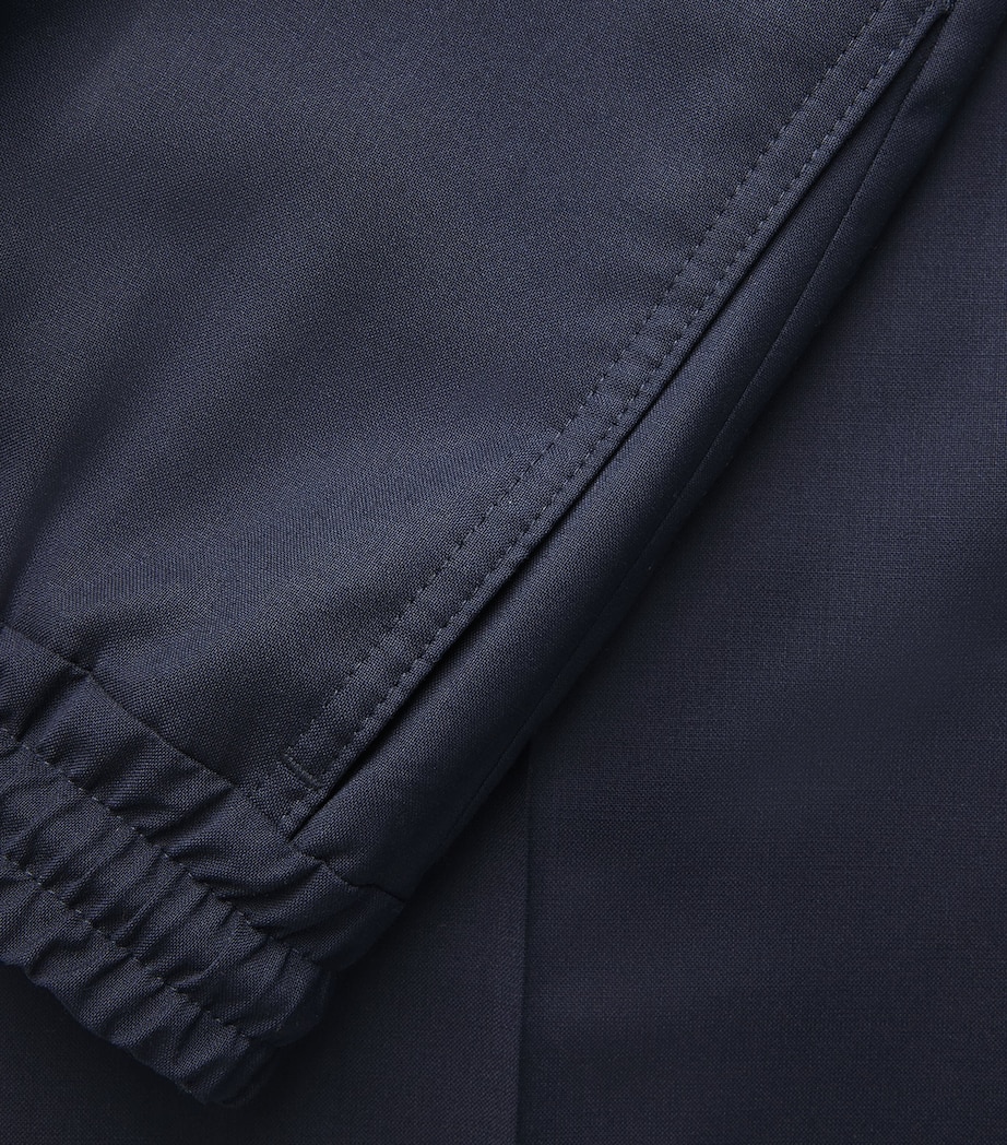Stretch-Wool Drawstring Trousers 01BLU NAVY Image 5