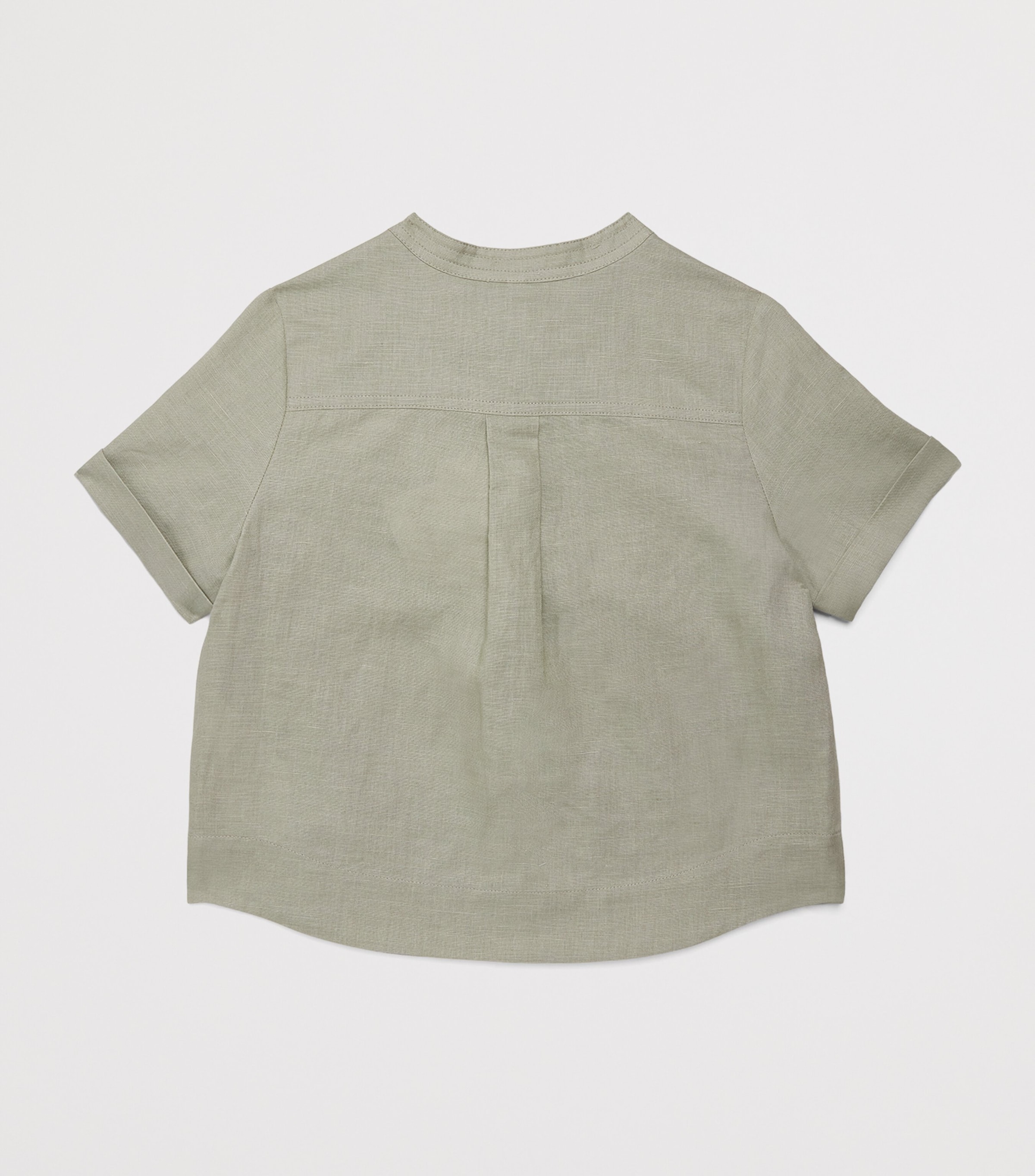 Zimmermann Kids Linen-Cotton Indra Shirt (2-12 Years) Khaki Image 2
