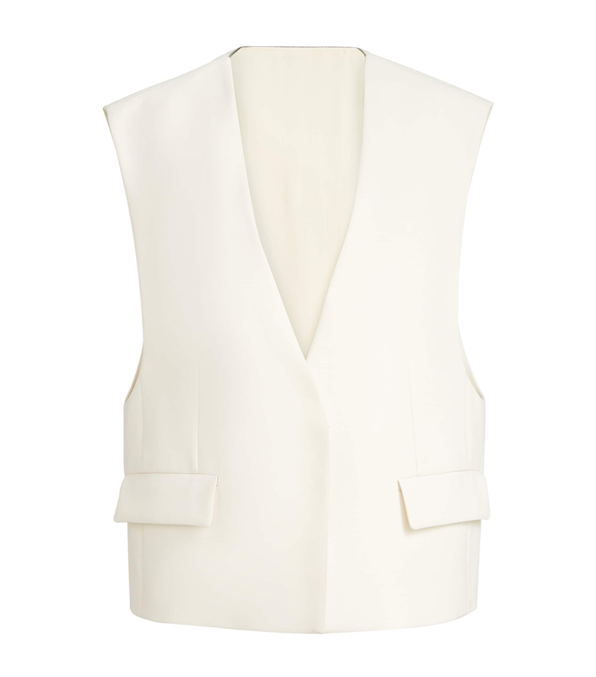 Brunello Cucinelli Womens Cotton Crepe Vest Image 1