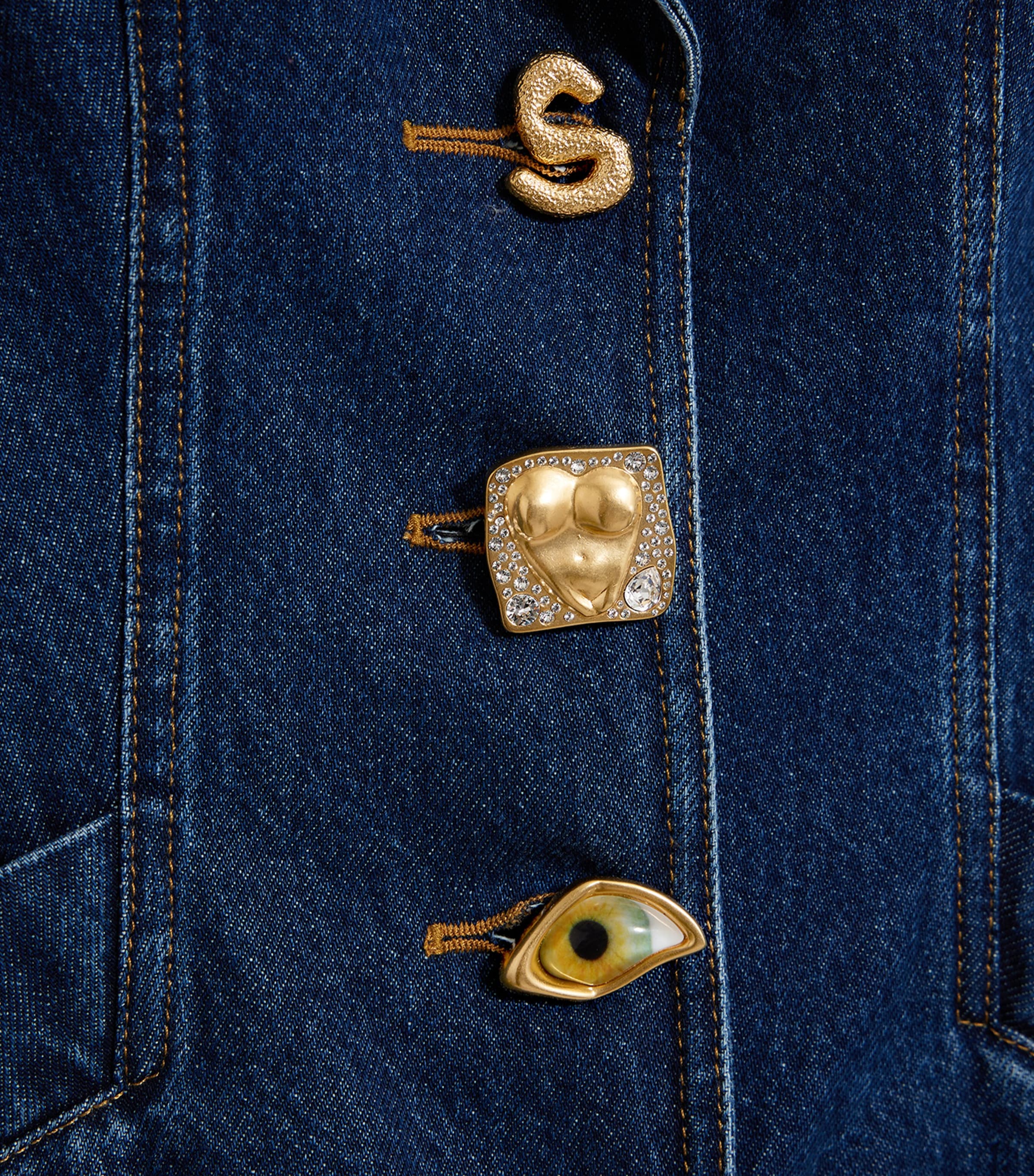 Denim Basque Blazer 701NAVY Image 3