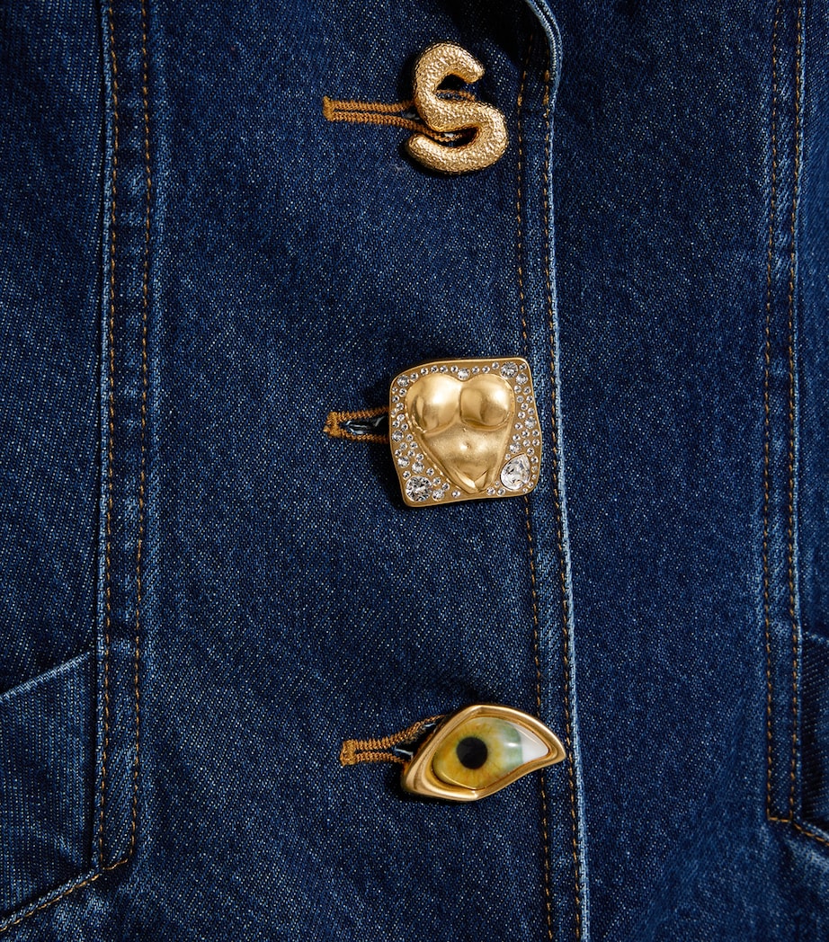 Denim Basque Blazer 701NAVY Image 3