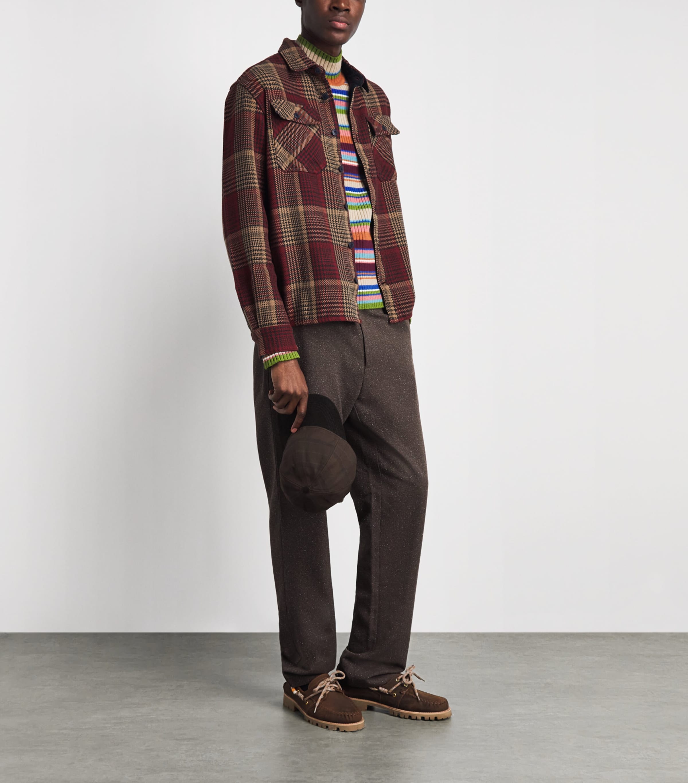 Barbour Cotton Tartan Macklow Baseball Cap Muted Tartan Image 4
