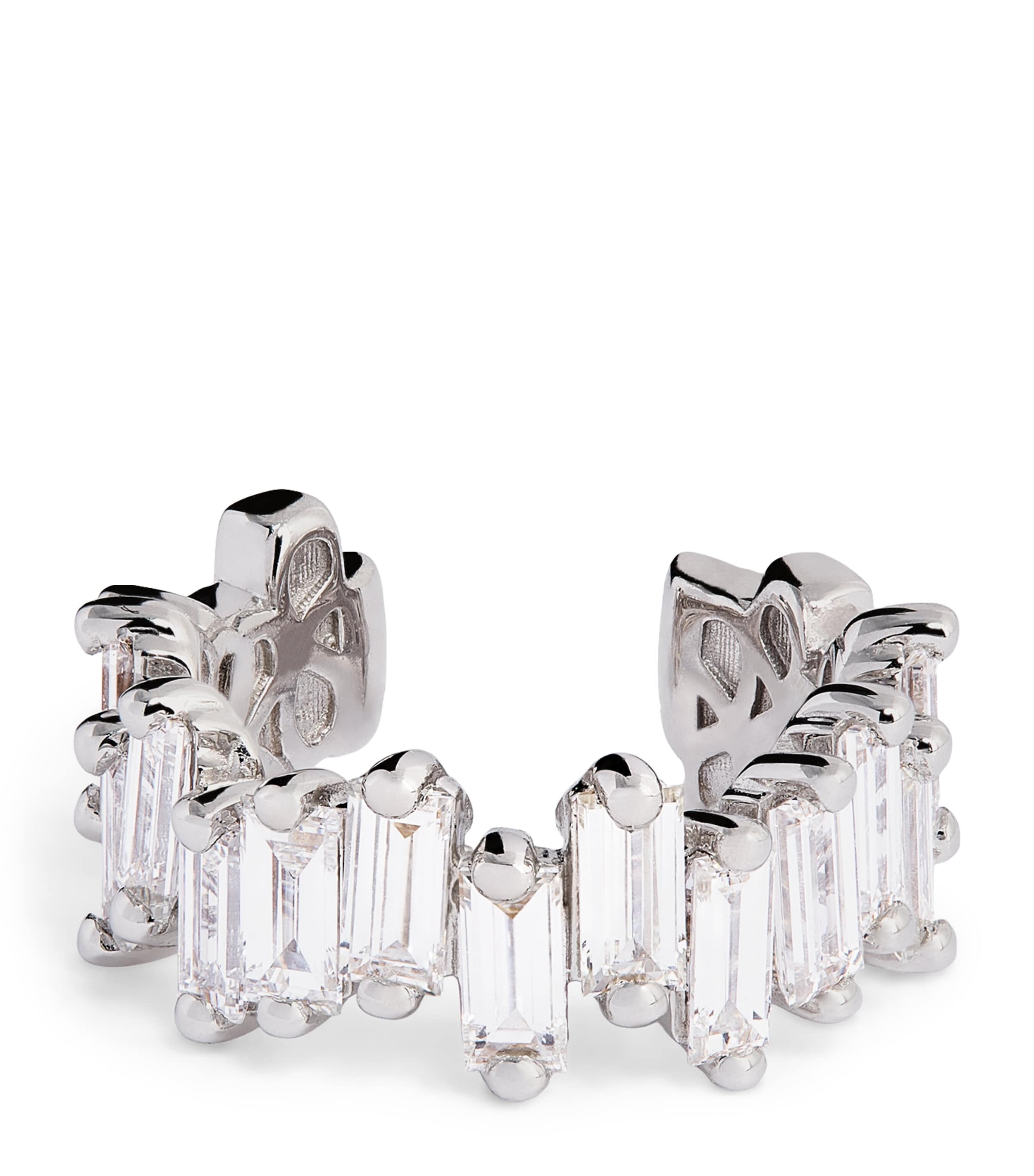 Suzanne Kalan White Gold And Diamond Golden Age Ear Cuff In White