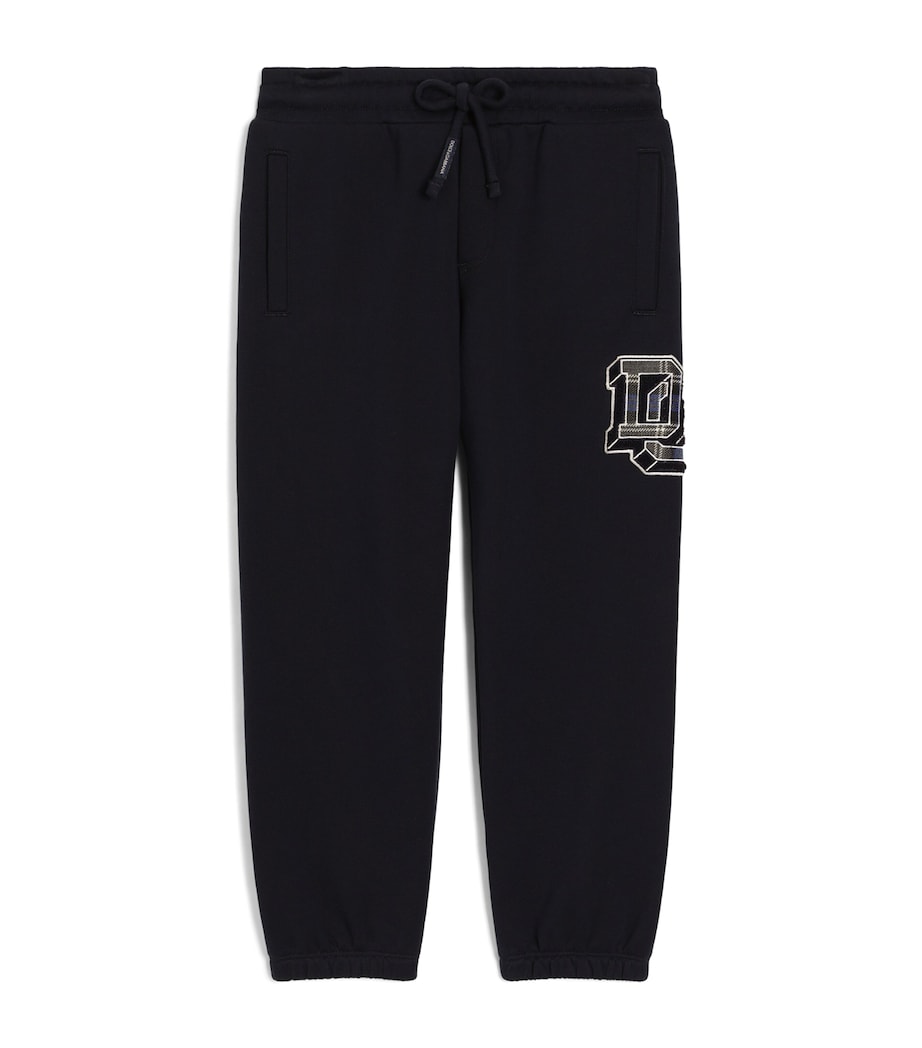 Dolce&Gabbana Kids Cotton Logo Sweatpants (8-14 Years) Blue Image 1