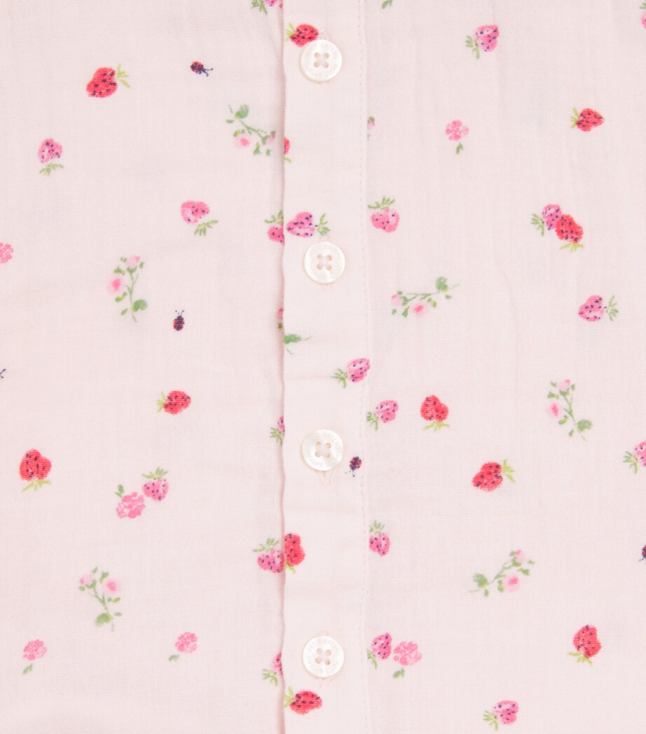 Petit Bateau Cotton Fruit and Floral Print Dress and Bloomers Set (3-18 Months) Barely/multico Image 4