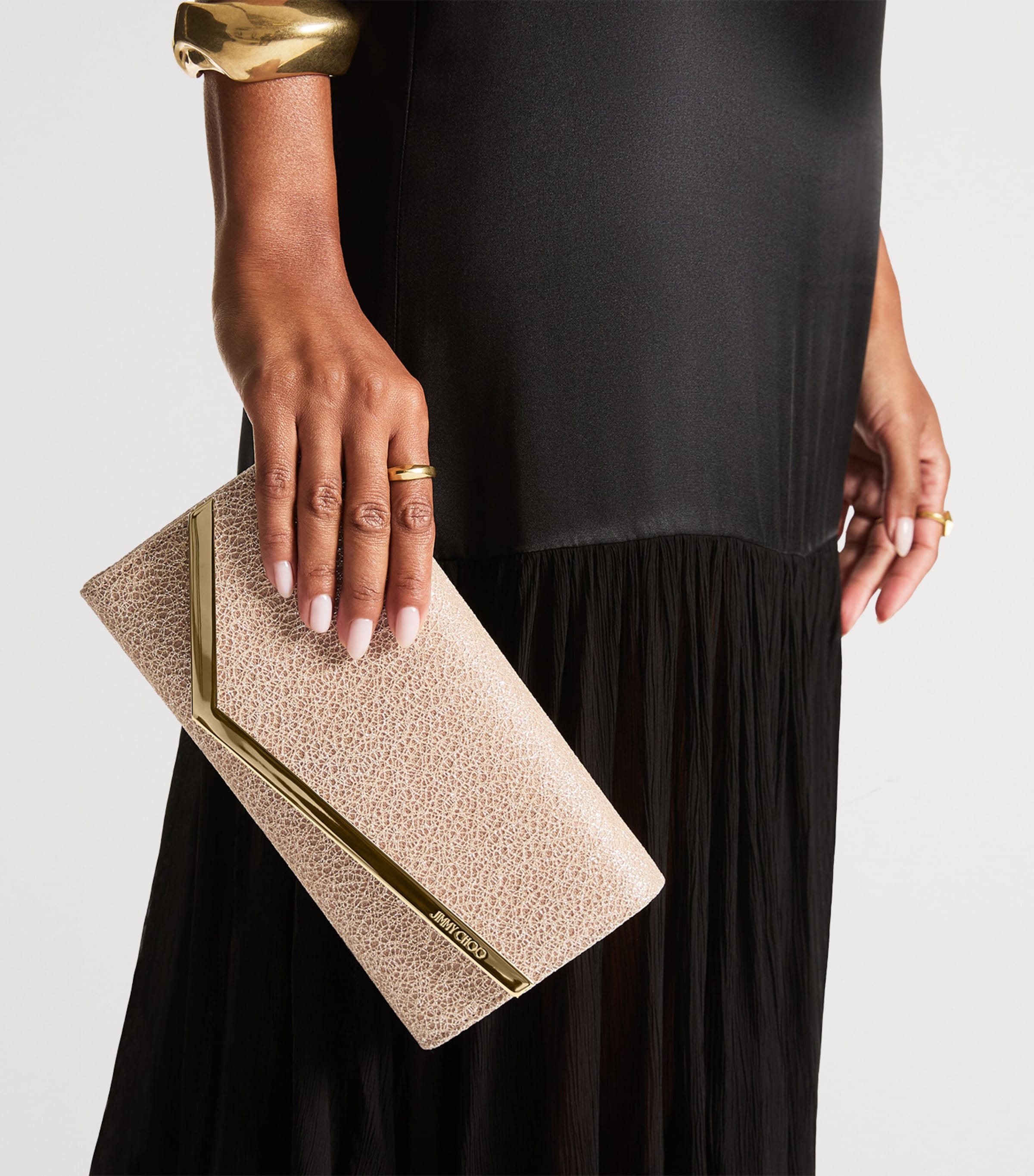 Jimmy Choo Emmie Clutch Bag Macaron/light Gold Image 2