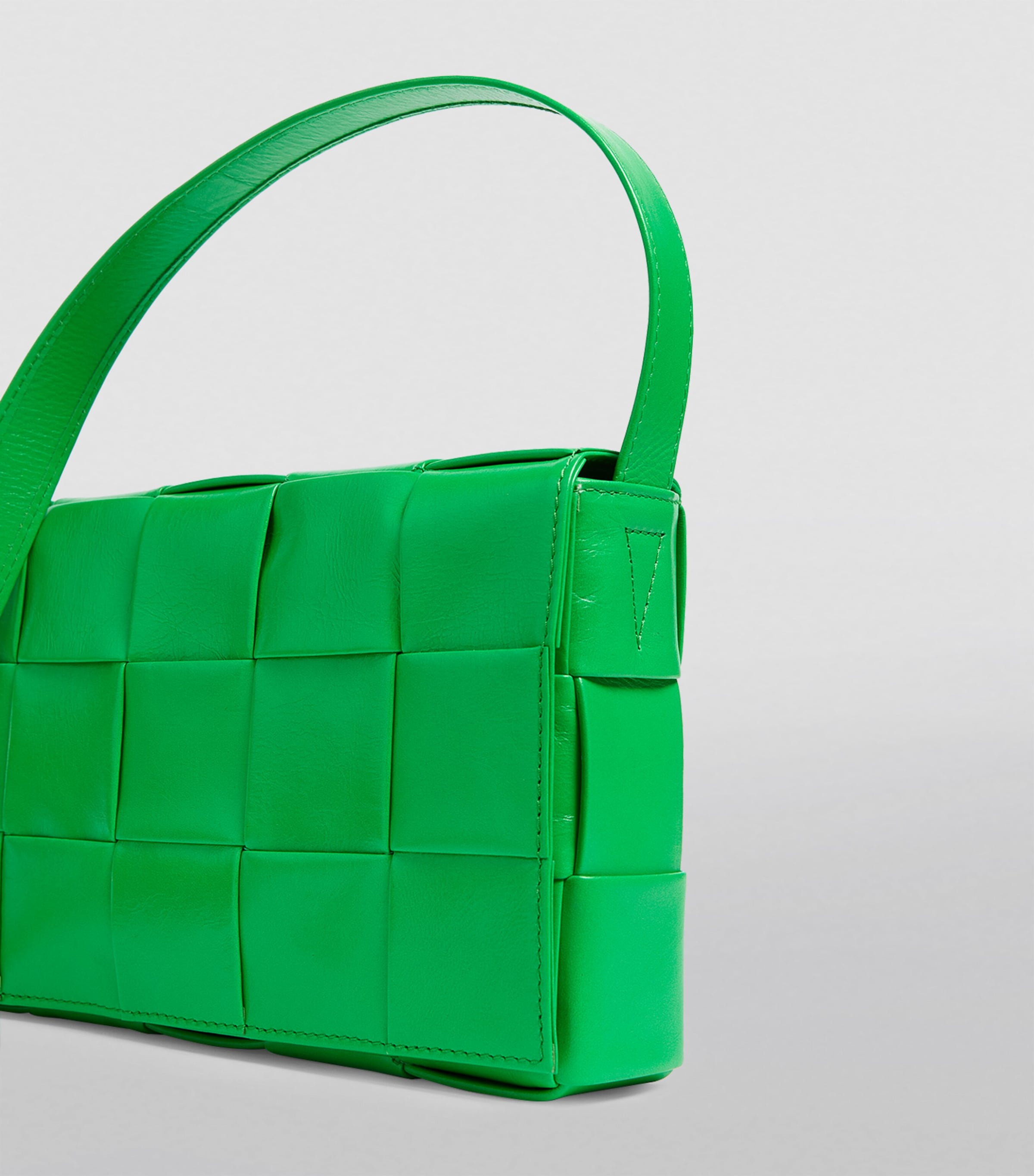 Leather Intreccio Cassette Cross-Body Bag PARAKEET-SILVER Image 7