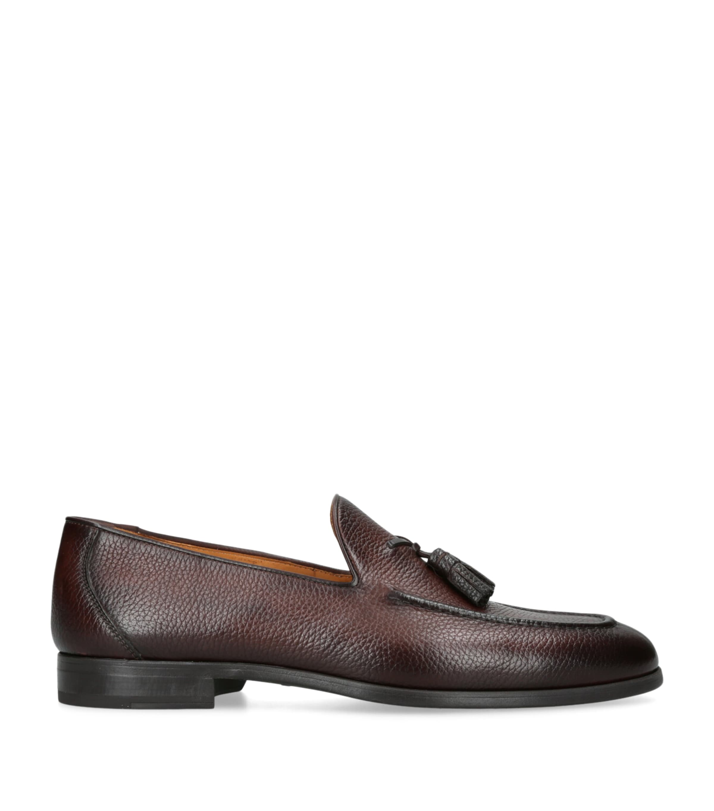 Magnanni Leather Seneca Tassel Loafers In Brown
