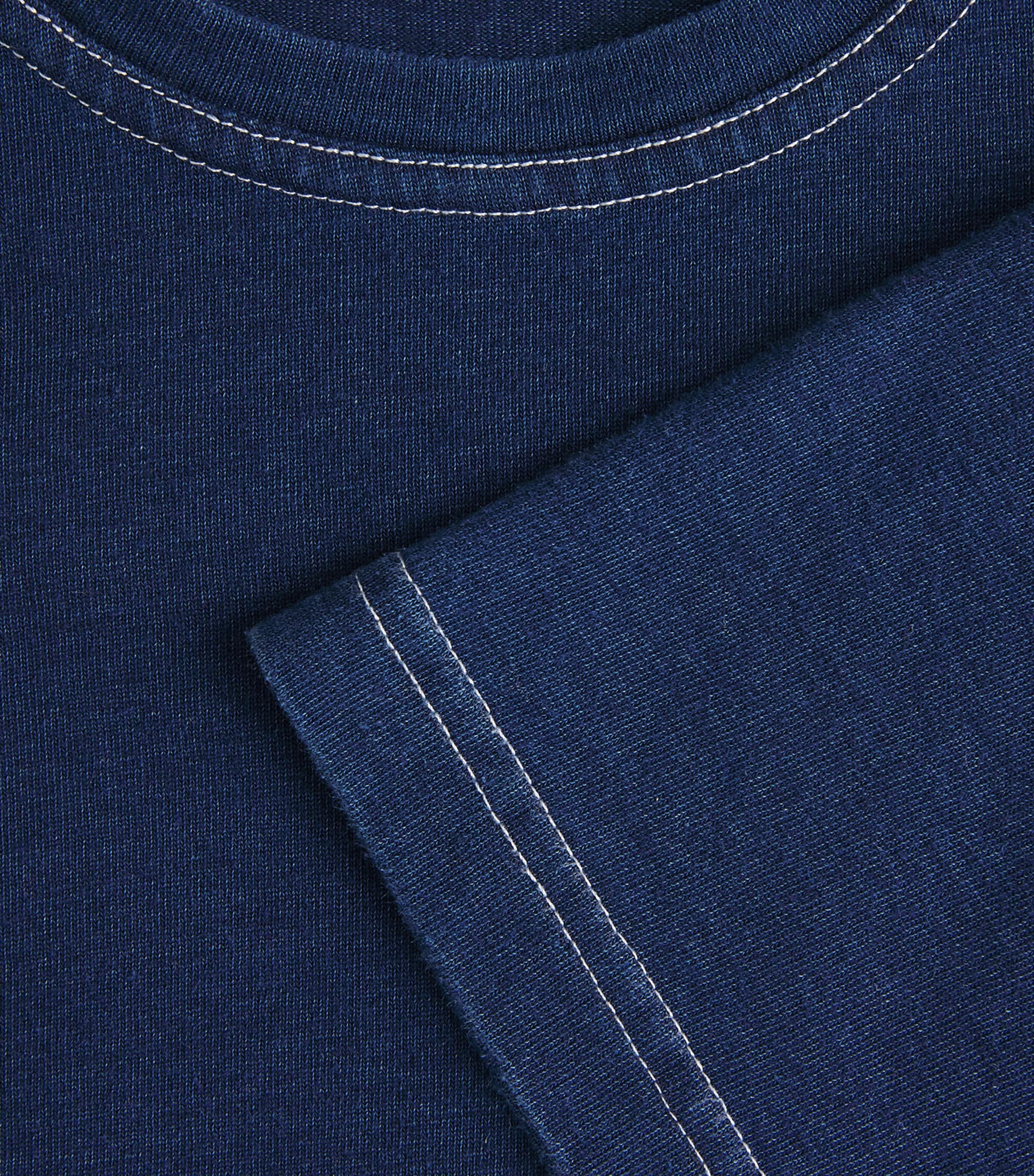 Oliver Spencer Mens Cotton Conduit Indigo T-Shirt Indigo Image 6