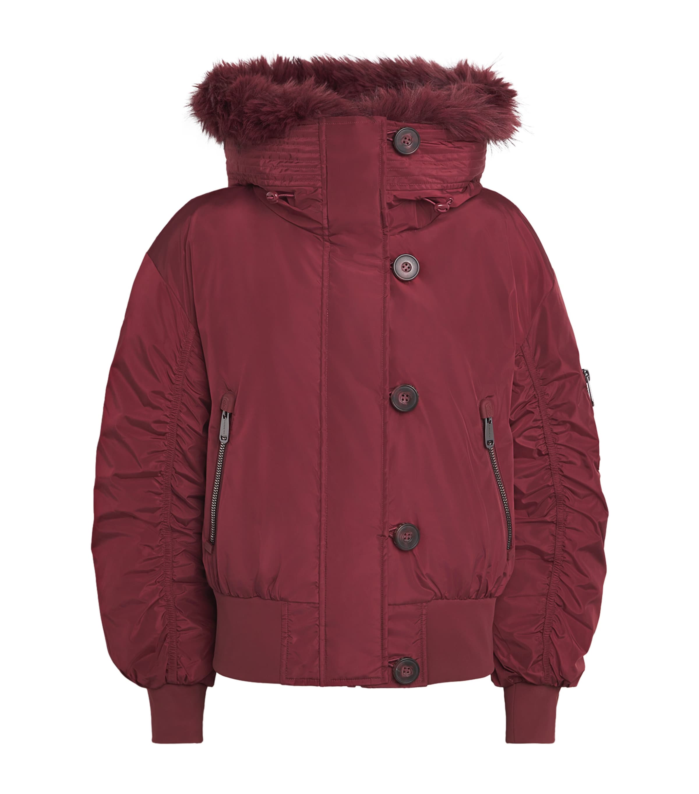 Goldbergh Down Jeanne Ski Bomber Jacket In Red