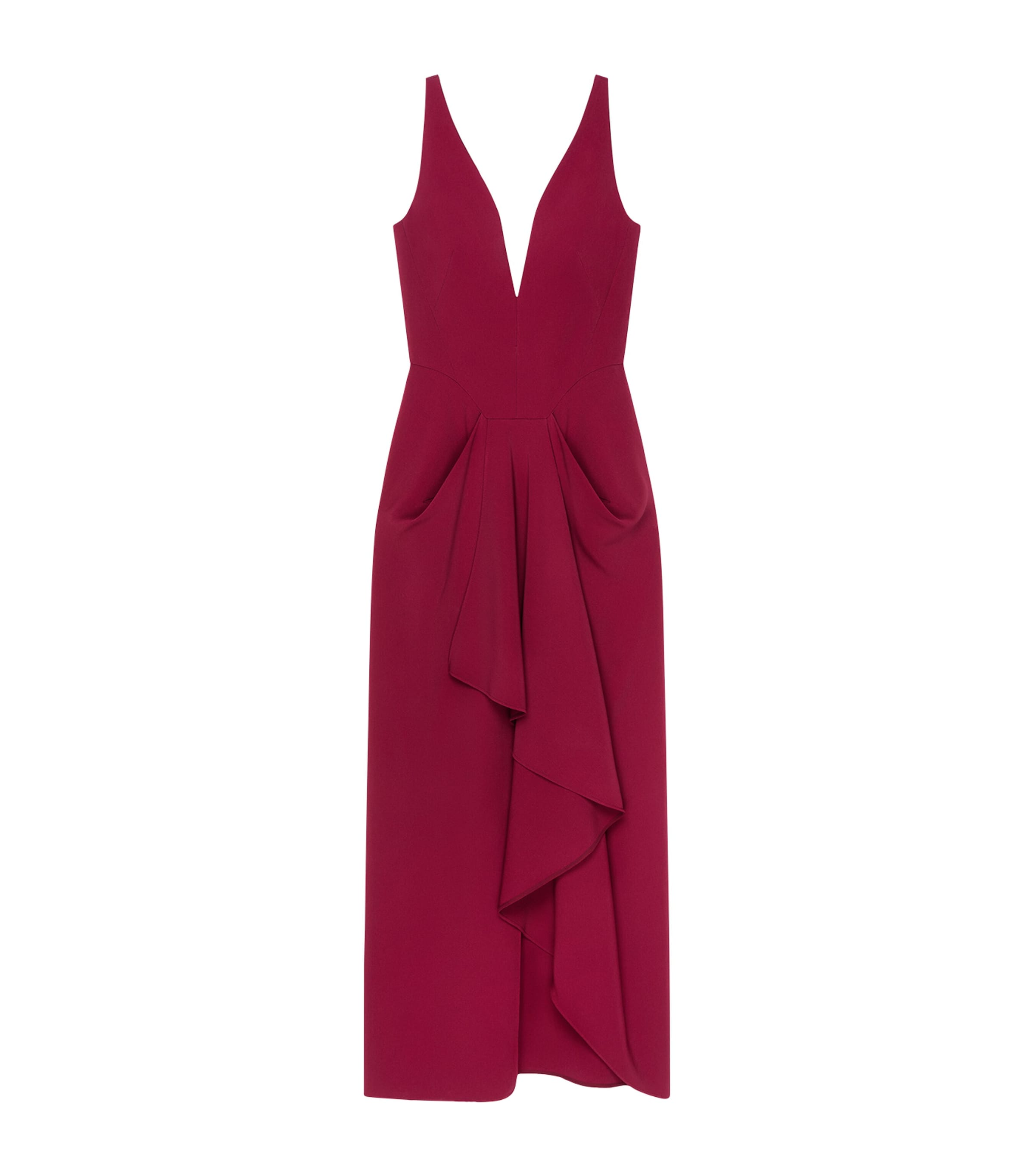 Givenchy Womens Gathered Maxi Dress Red Cherry Image 1