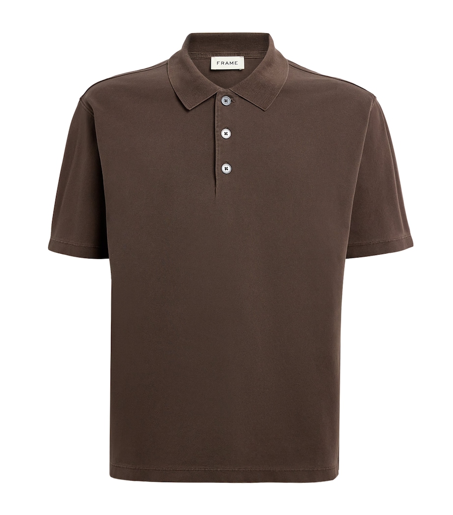 Cotton Piqué Polo Shirt ANTIQUE CAFE Image 1