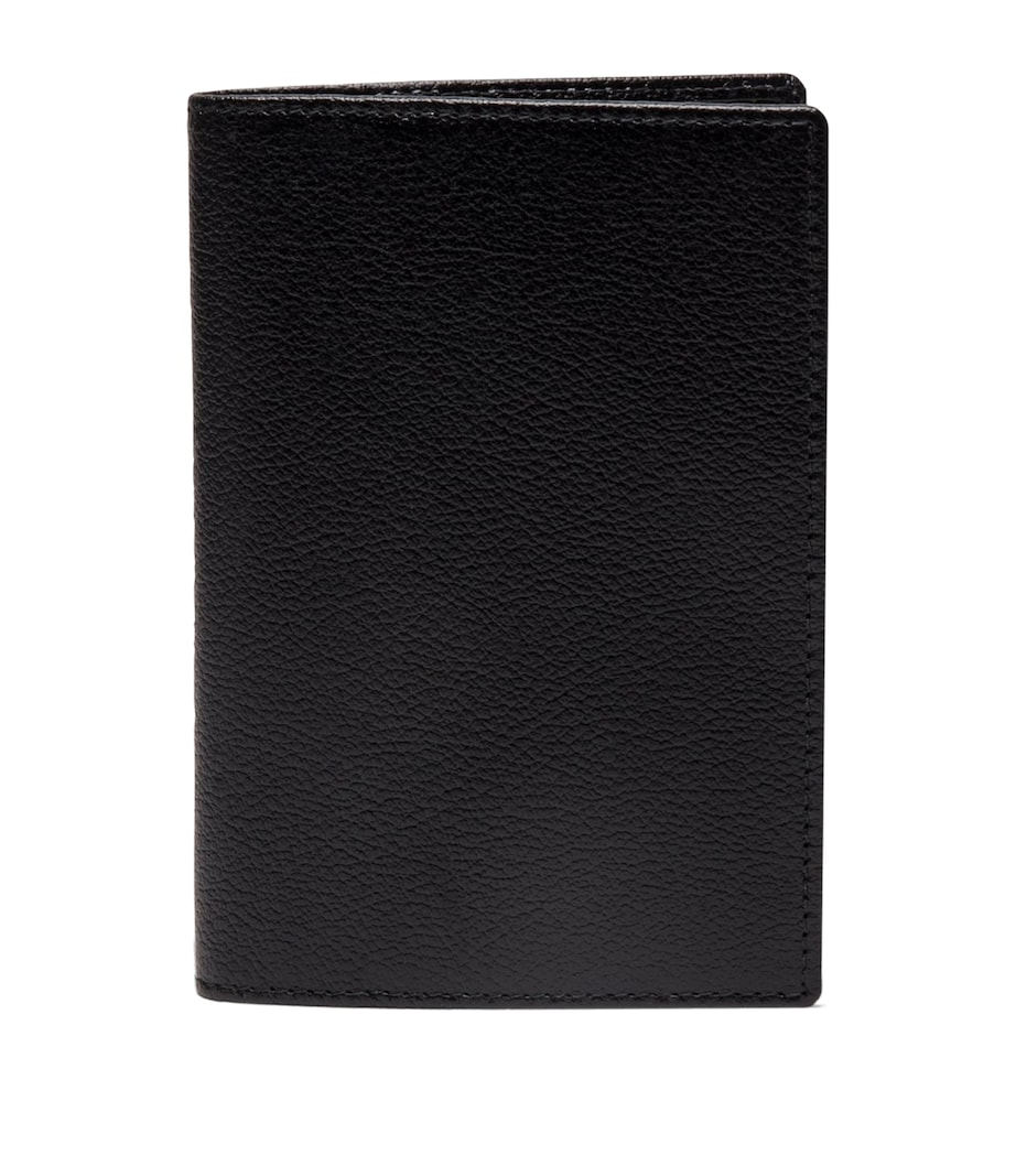Leather Capra Passport Case BLACK Image 1