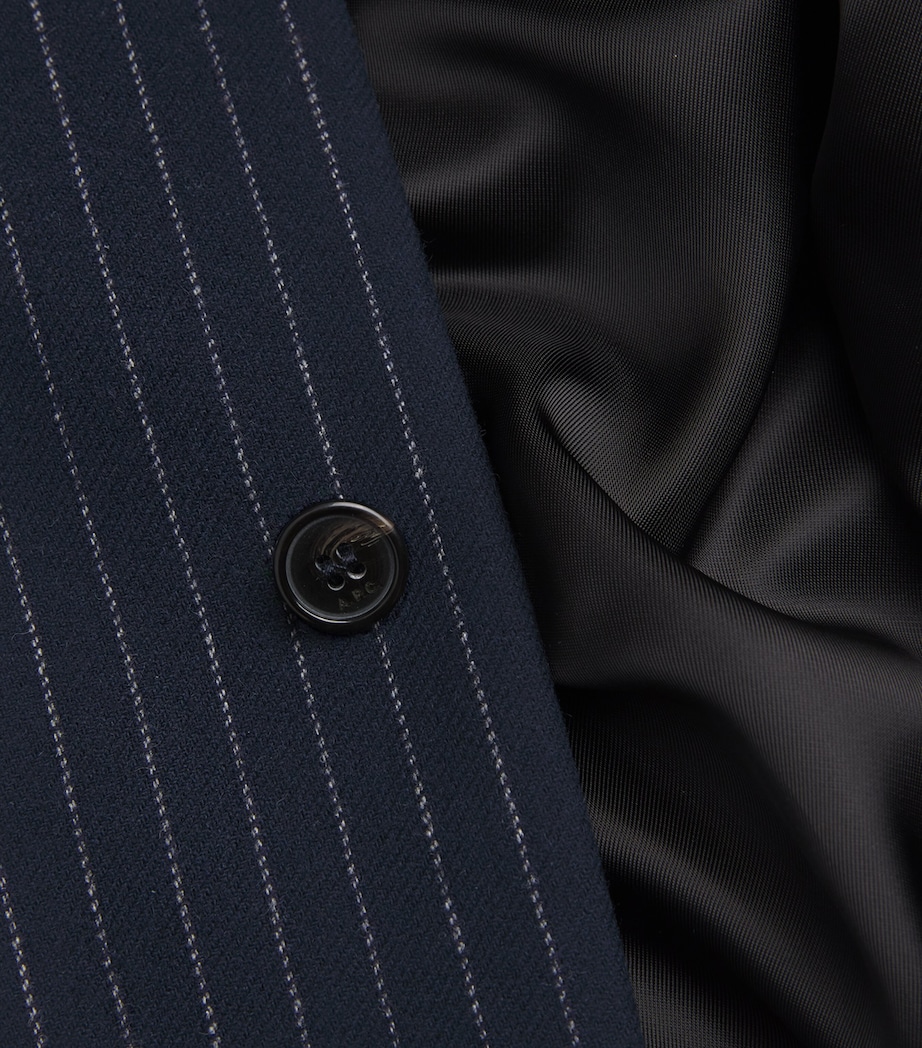 Wool-Blend Striped Jacket IAK DARK NAVY Image 5