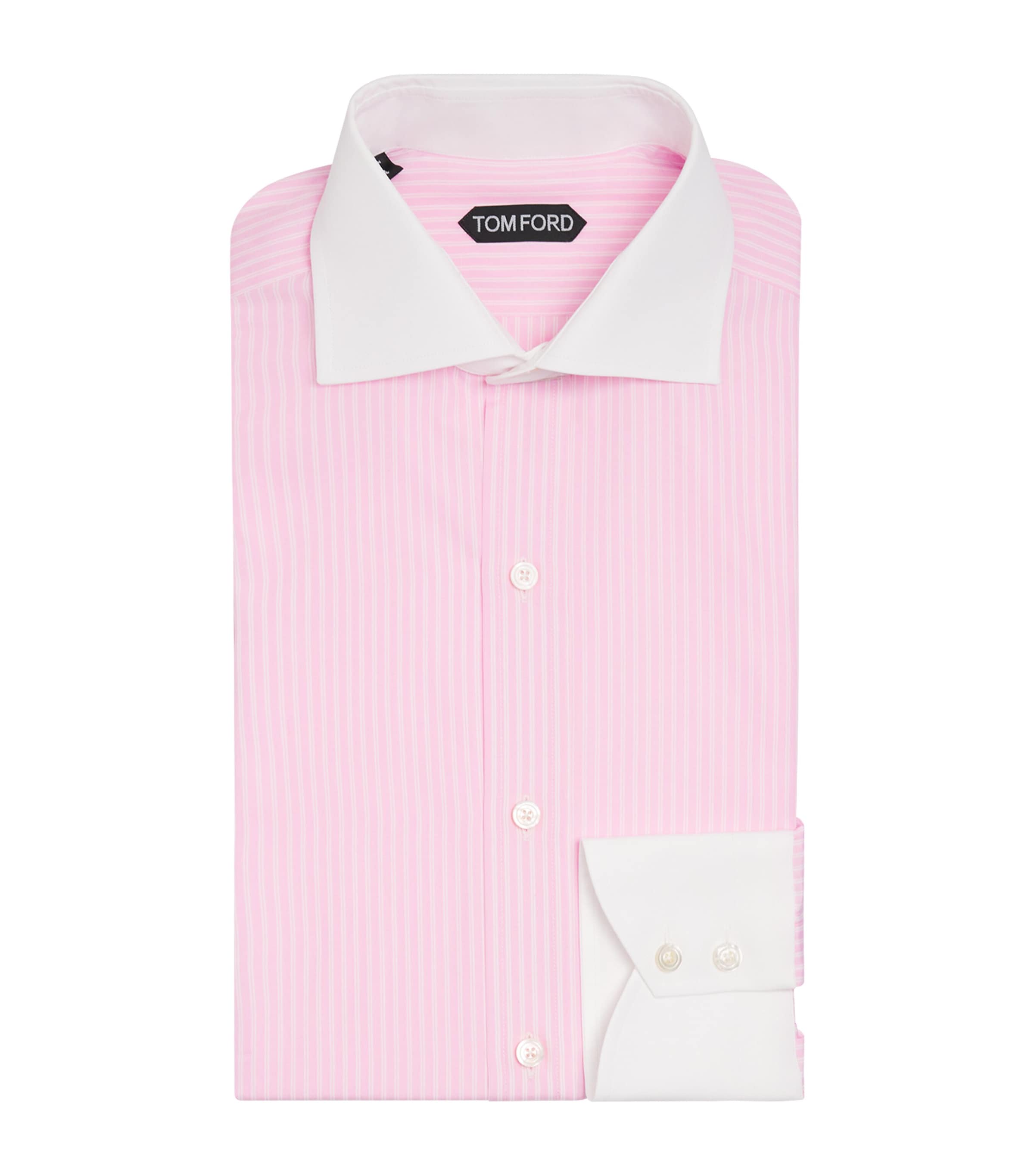 TOM FORD Mens Cotton Stripe Shirt Pwa Image 1