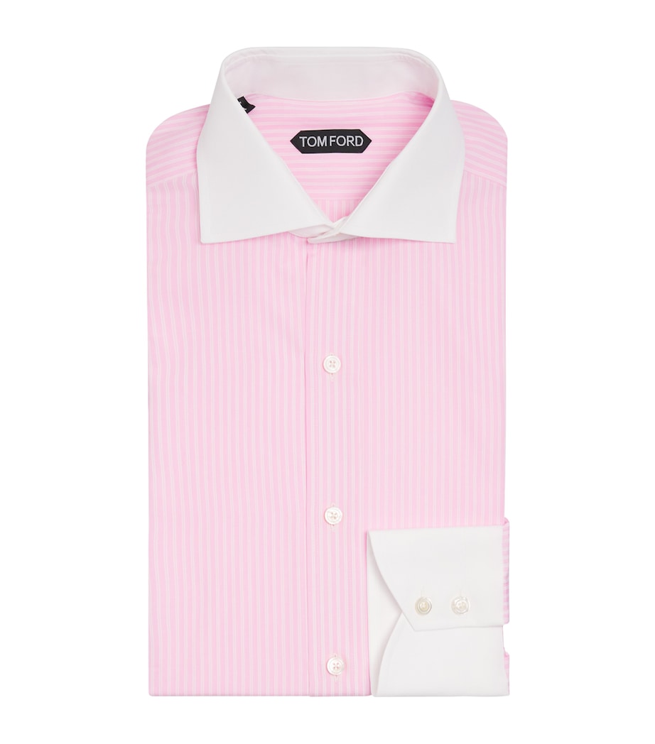 TOM FORD Mens Cotton Stripe Shirt Pwa Image 1