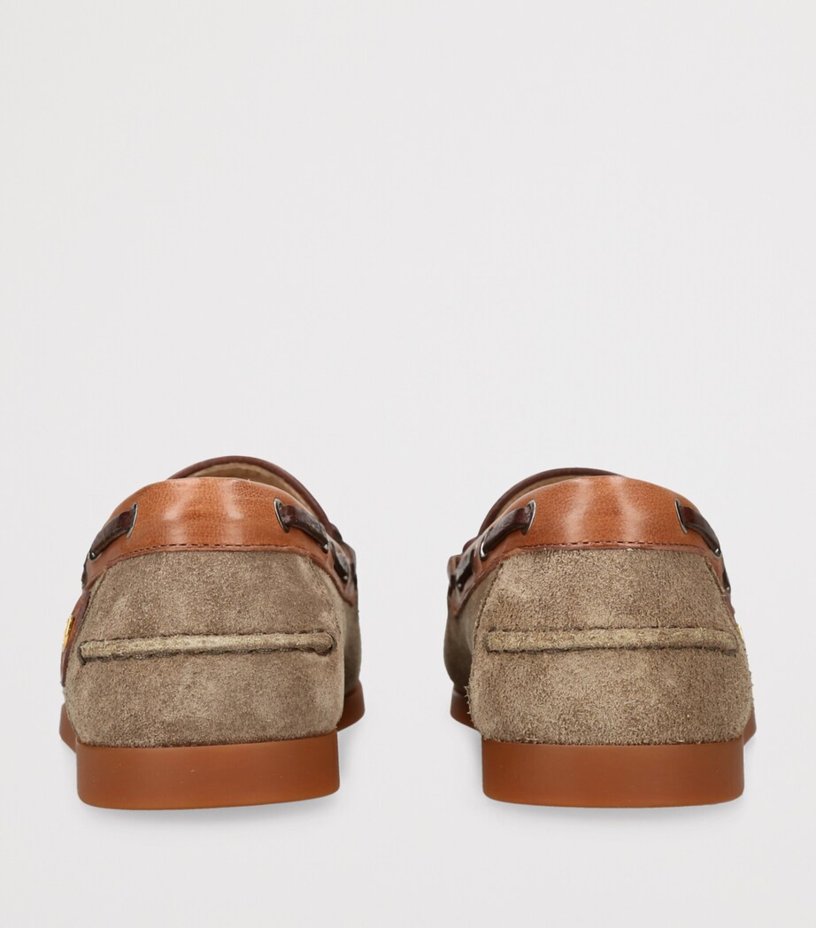 Suede Tassel Boat Shoes TAUPE Image 2