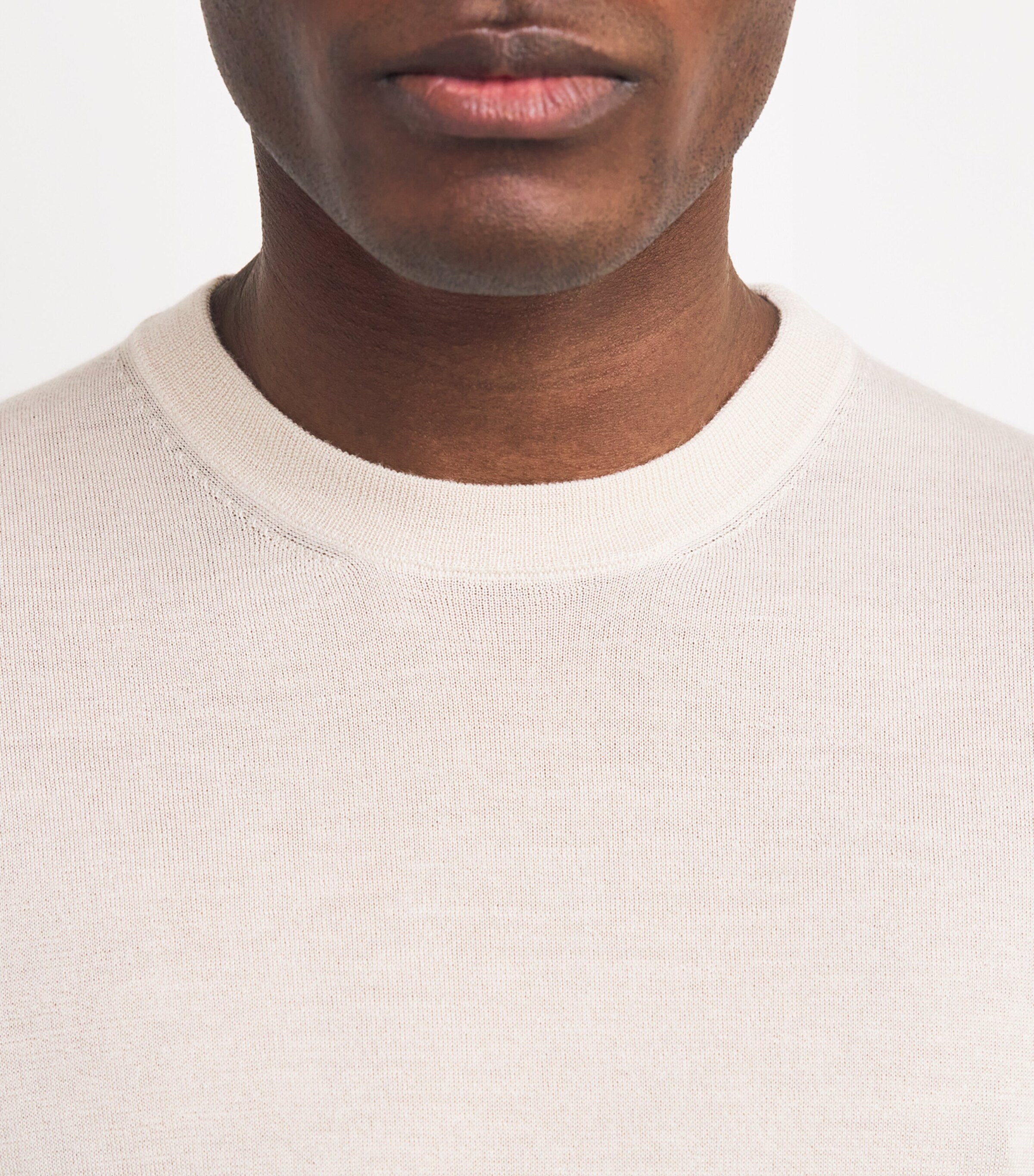 Cashmere-Silk Crew-Neck Sweater 80210 LIGHT PINK Image 6