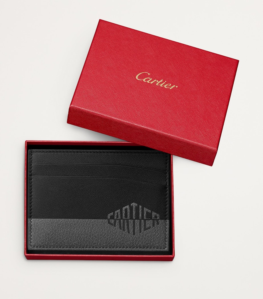 Calfskin Losange Shadow Card Holder BLACK Image 4