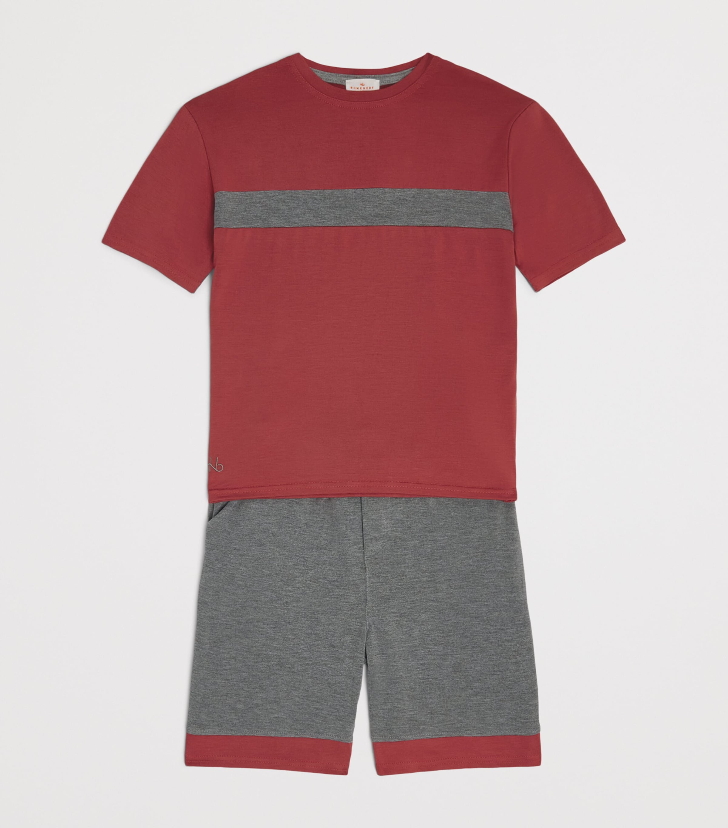 Homebody Kids Jersey Marlow Pyjama Shorts (4-16 Years) Mid Grey Image 3