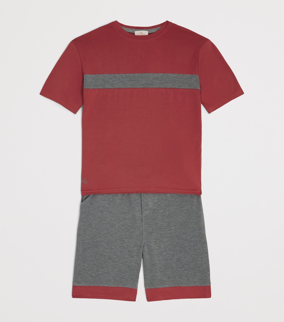 Homebody Kids Jersey Marlow Pyjama Shorts (4-16 Years) Mid Grey Image 3